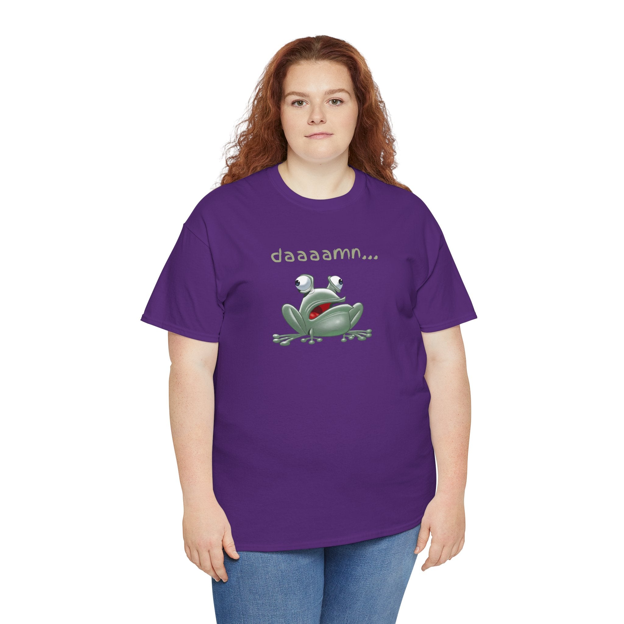 Frog "daaaamn..." T-Shirt — Funny Relaxed Frog Graphic Tee