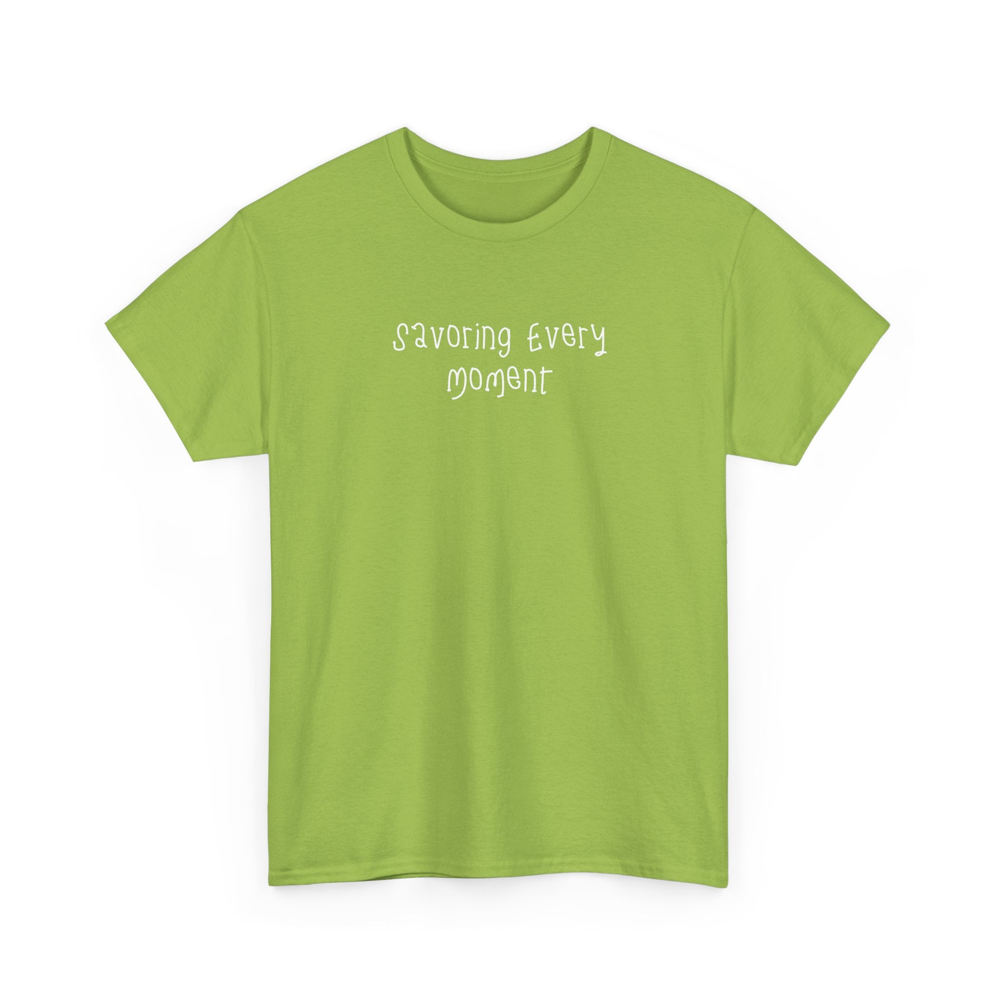 Savoring Every Moment Tee — Minimal Inspirational Black T-Shirt