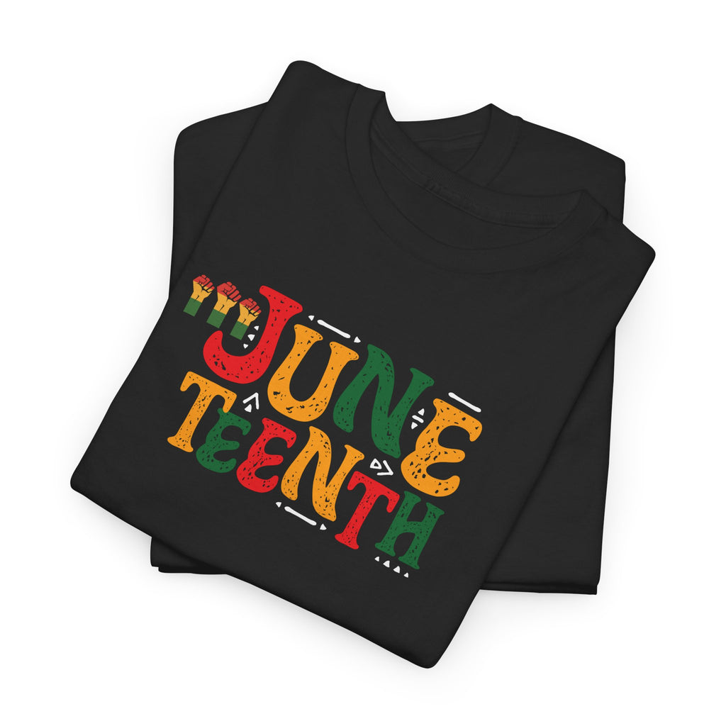Juneteenth Graphic T-Shirt — Colorful Retro "Juneteenth" Tee (Jun 19 Celebration)
