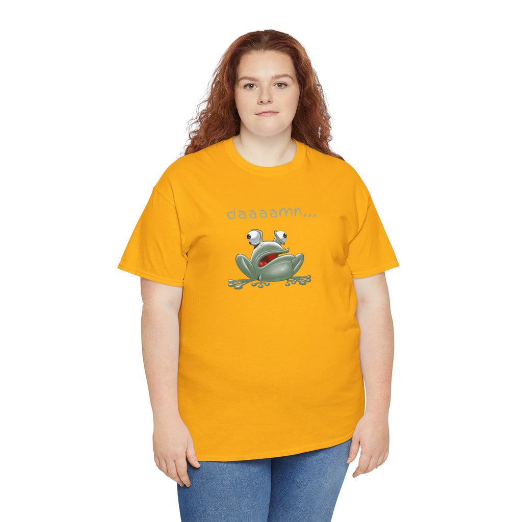 Frog "daaaamn..." T-Shirt — Funny Relaxed Frog Graphic Tee