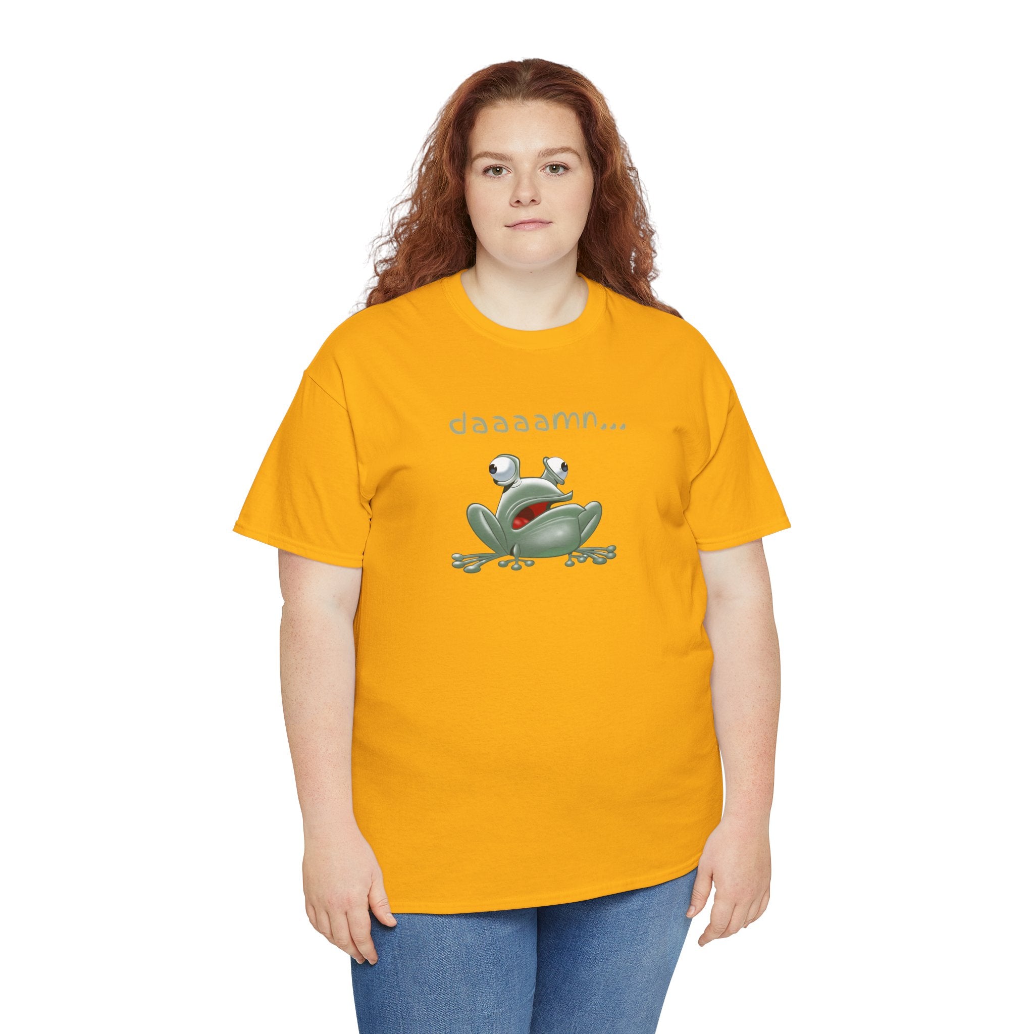 Frog "daaaamn..." T-Shirt — Funny Relaxed Frog Graphic Tee
