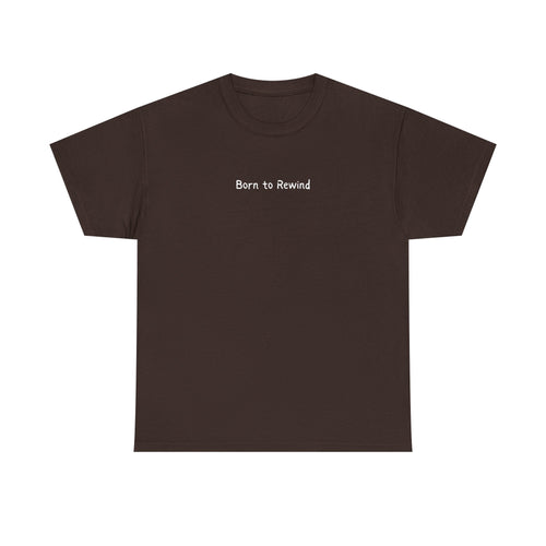 Born to Rewind T-Shirt — Minimal Retro Graphic Tee