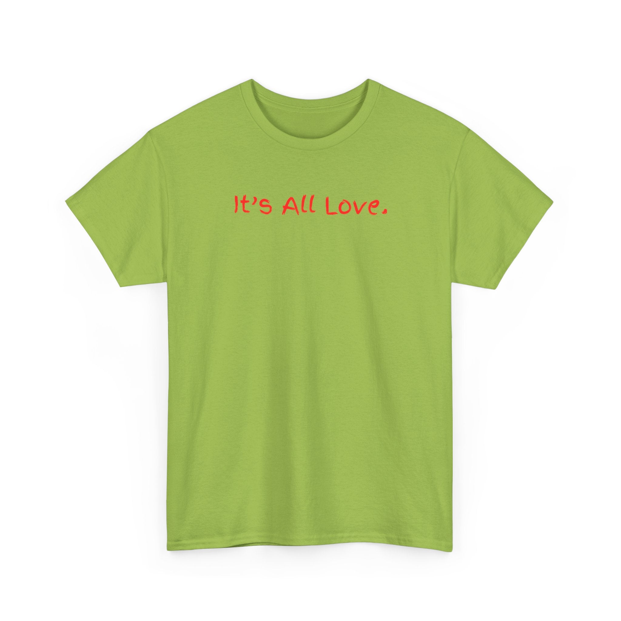 It's All Love Tee — Minimal Red Script Graphic T-Shirt