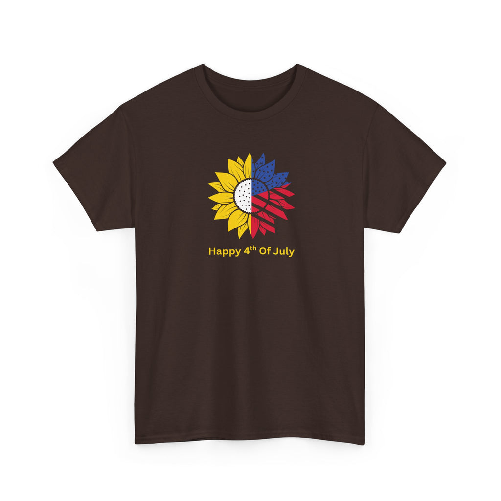 Sunflower USA T-Shirt – "Home of Hope" Patriotic Floral Tee