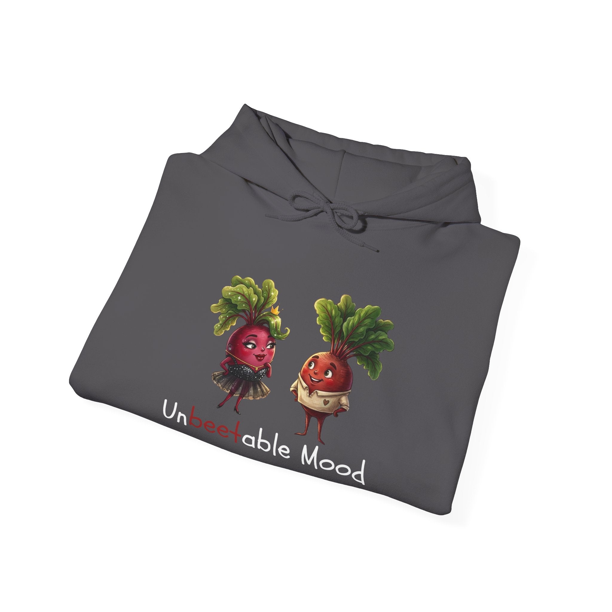 Radish 'Unbeetable Mood' Hoodie – Cute Veggie Couple Graphic Sweatshirt