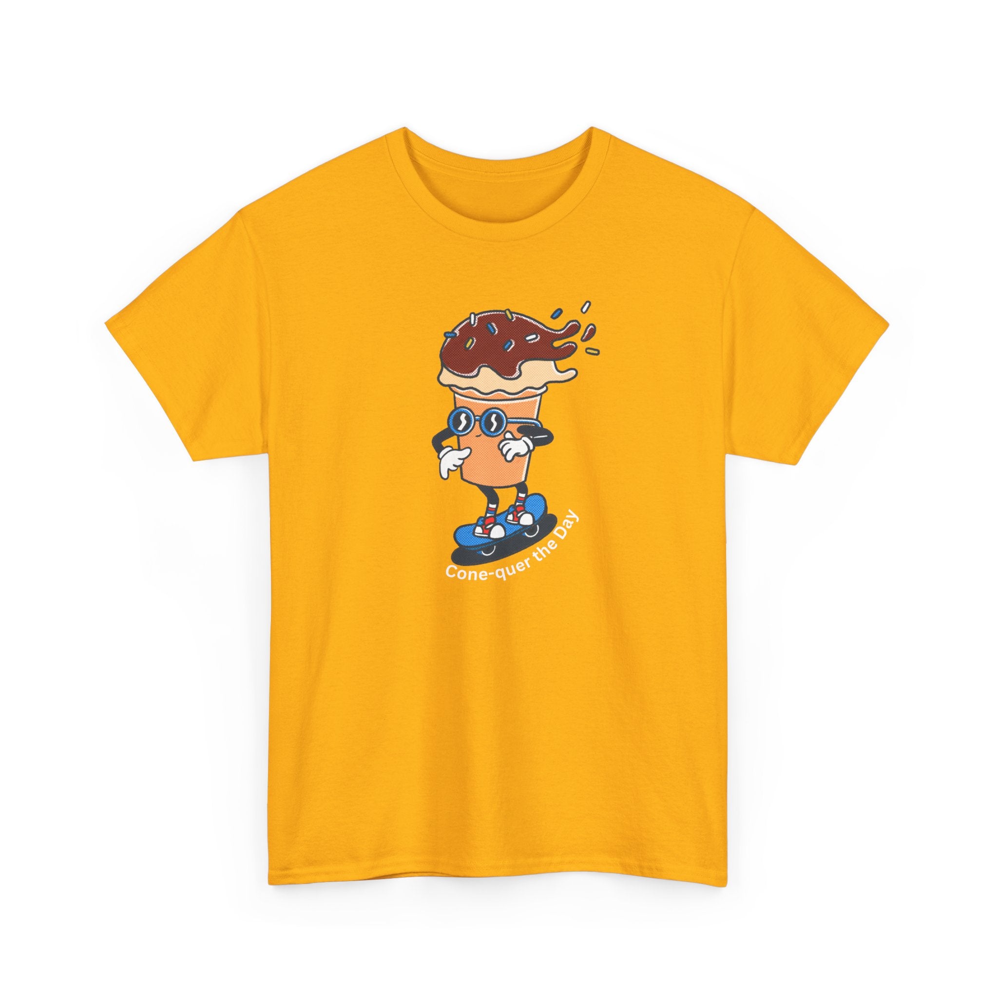 Donut Skateboard Cartoon Tee — "Can’t Stop Me" Graphic T-Shirt