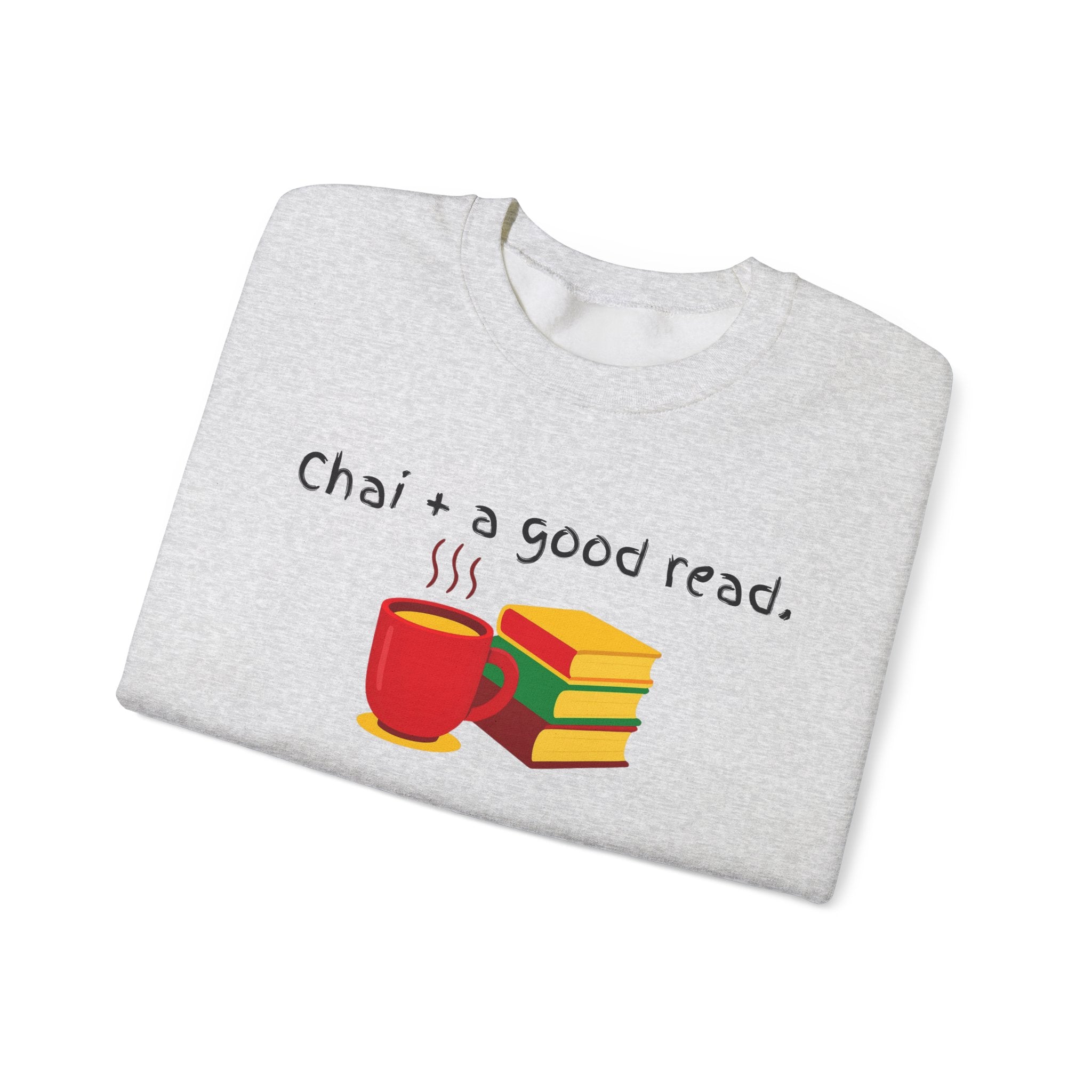 Cozy Reading Sweatshirt — "Chai + a Good Read" Crewneck