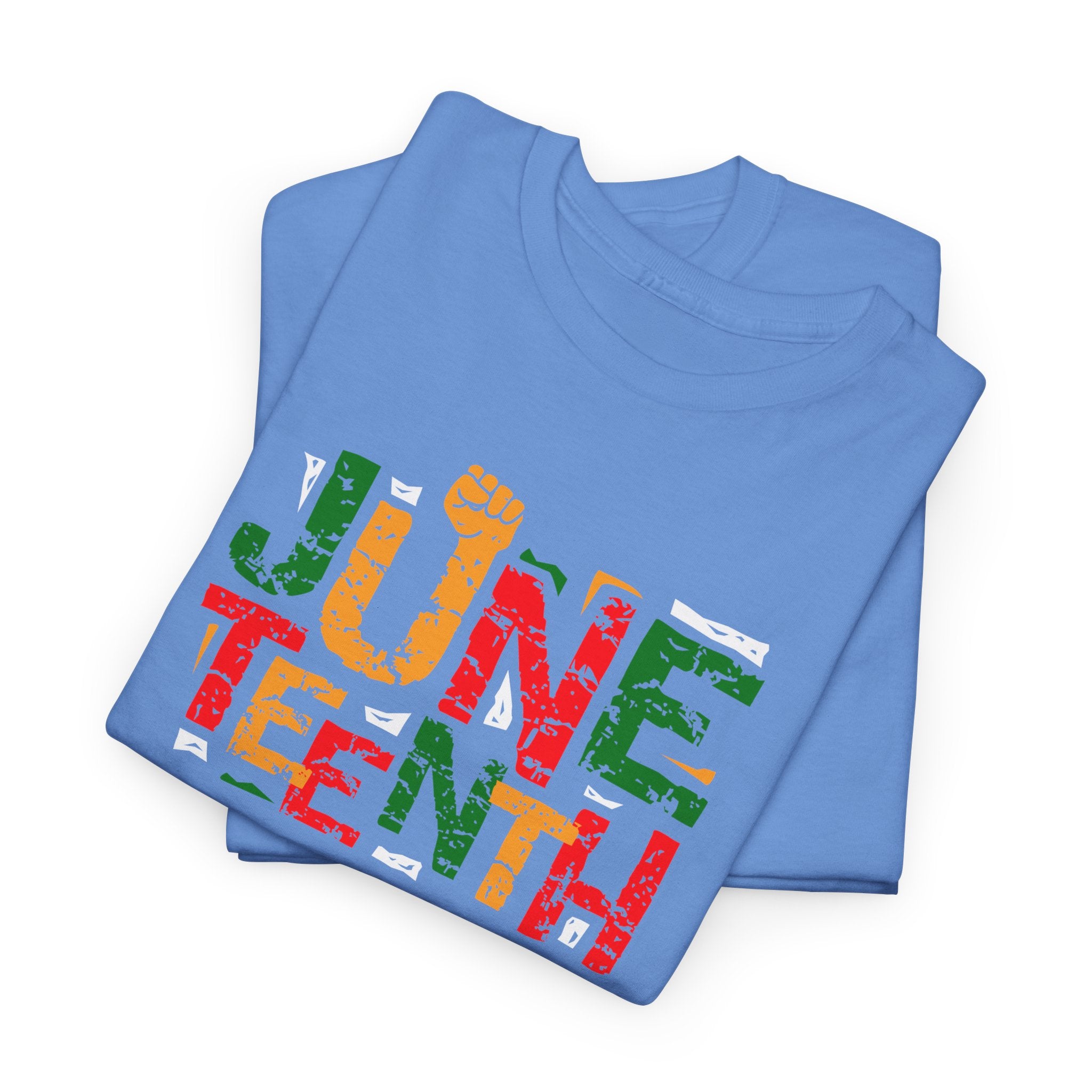 Juneteenth Celebration T-Shirt — "Made Us Stronger" Floral Block Letter Tee