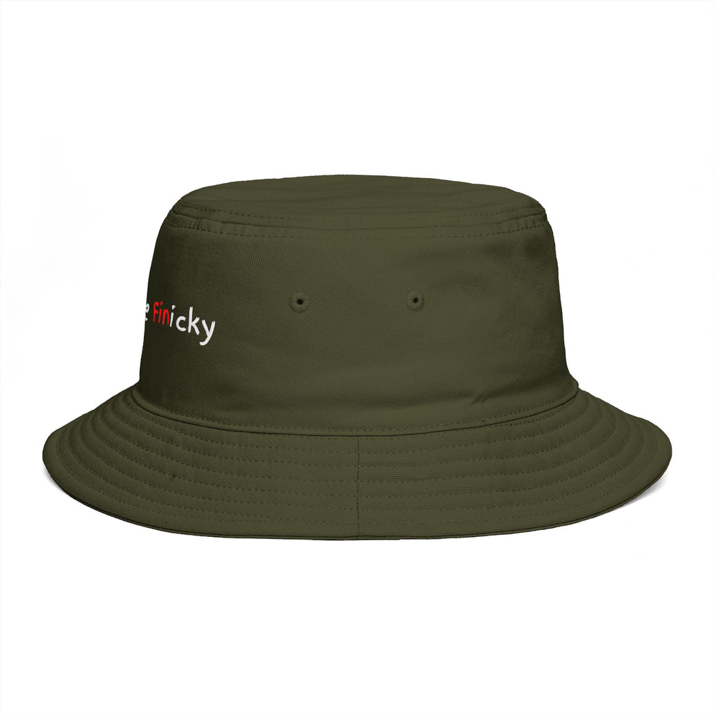 Bucket Hat — 'Outside Be Finicky' Embroidered Outdoor Statement Hat
