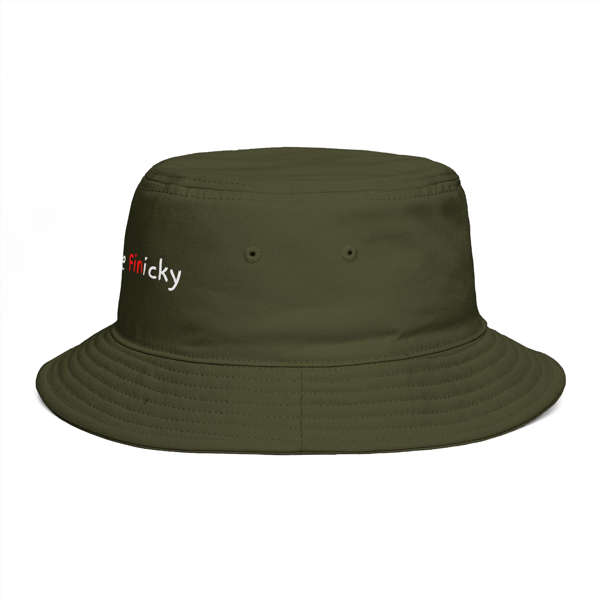 Bucket Hat — 'Outside Be Finicky' Embroidered Outdoor Statement Hat
