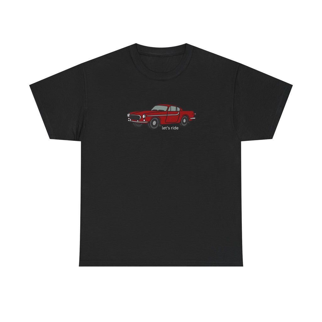 Classic Red Mustang Tee — "let's ride" Vintage Car T-Shirt