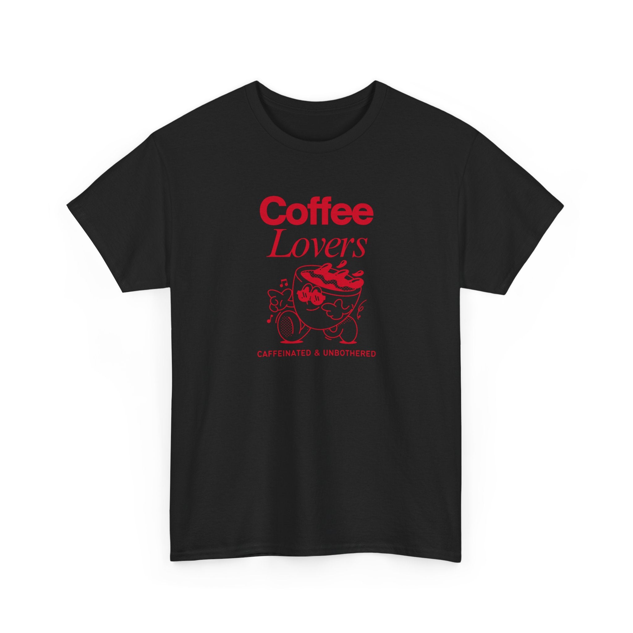 Coffee Lovers T-Shirt — Cute Red Coffee Cup Graphic Tee