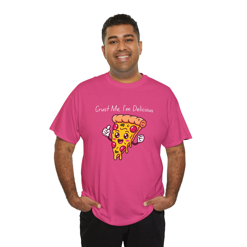 Pizza Slice Tee — "Crust Me, I'm Delicious" Funny Pizza Graphic Shirt