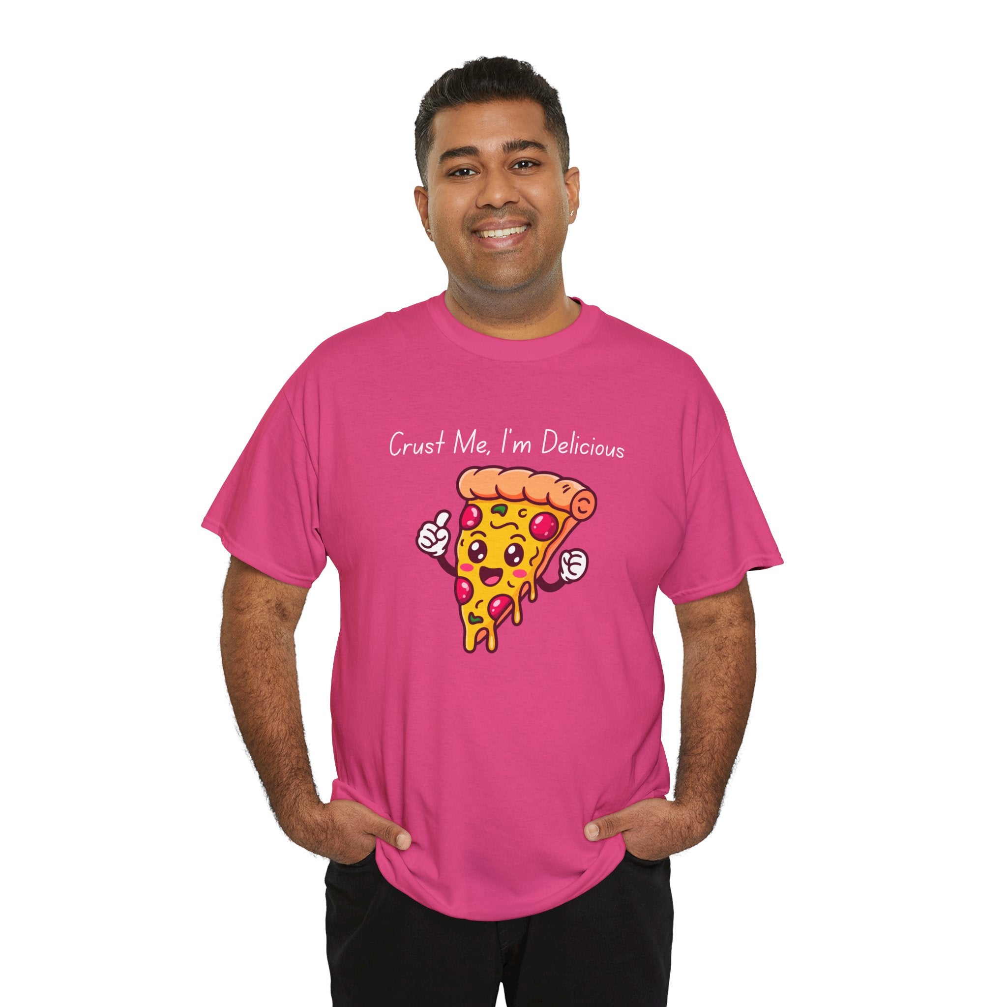 Pizza Slice Tee — "Crust Me, I'm Delicious" Funny Pizza Graphic Shirt