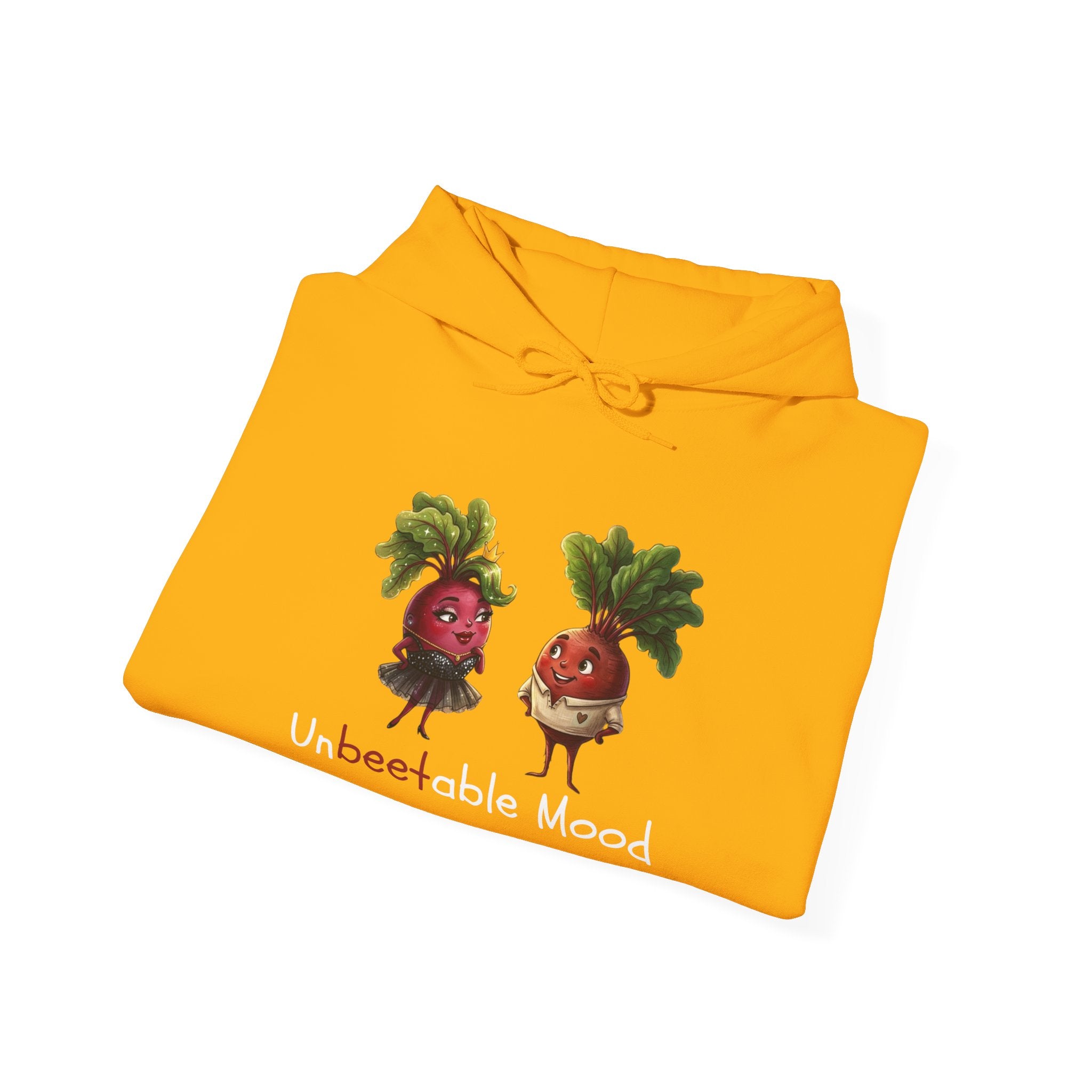Radish 'Unbeetable Mood' Hoodie – Cute Veggie Couple Graphic Sweatshirt