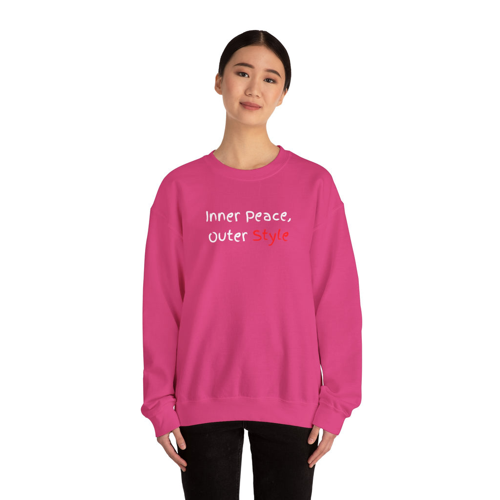 Crewneck Sweatshirt "Style" Minimalist Pink Script – Casual Everyday Fashion