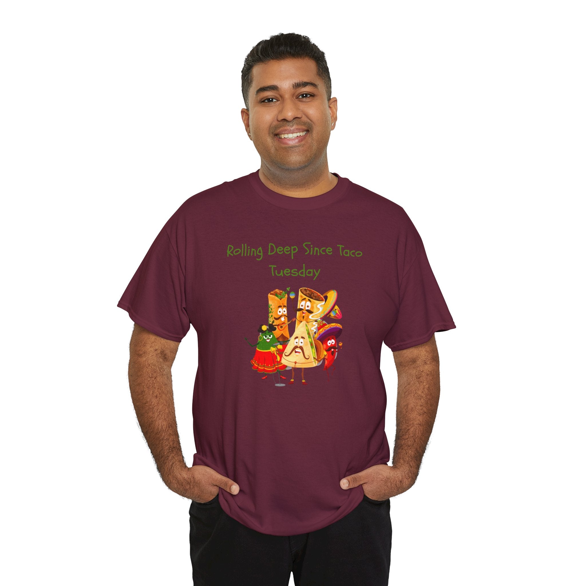 Taco Tuesday Graphic Tee — "Rolling Deep Since Taco Tuesday" Funny Mexican Food Shirt
