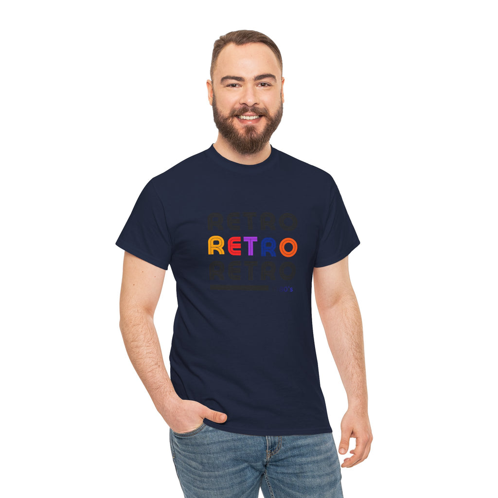 Retro Repeat Tee — Vintage 1980s-Inspired Graphic T-Shirt