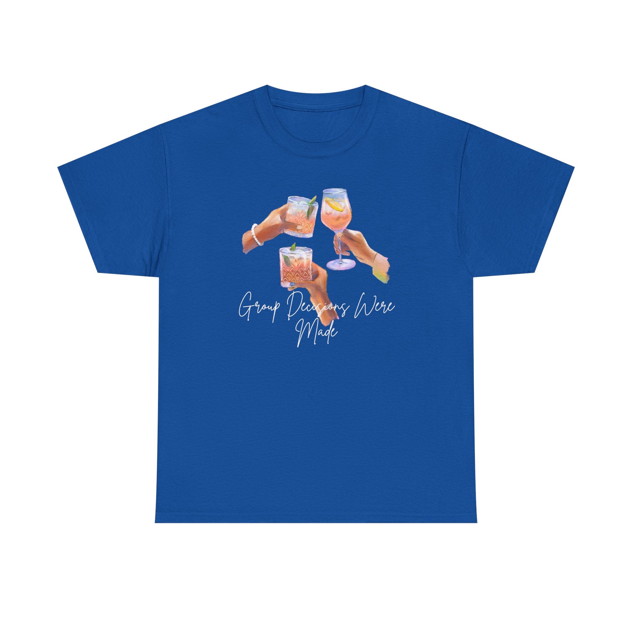 Cheers Wine T-Shirt — "Good Days Are Here" Toast Graphic Tee