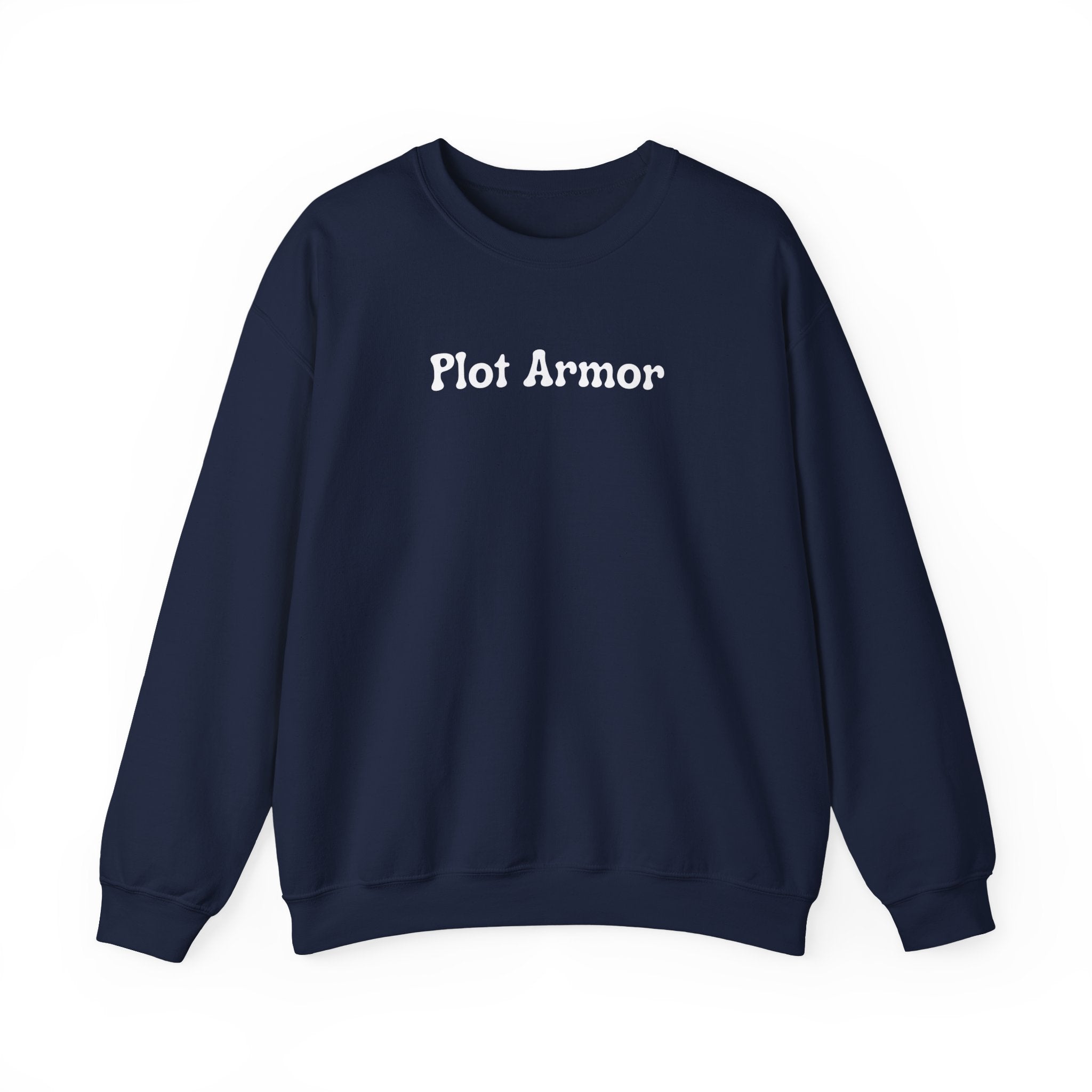 Plot Armor Sweatshirt — Funny Gamer RPG Crewneck for D&D & Roleplayers