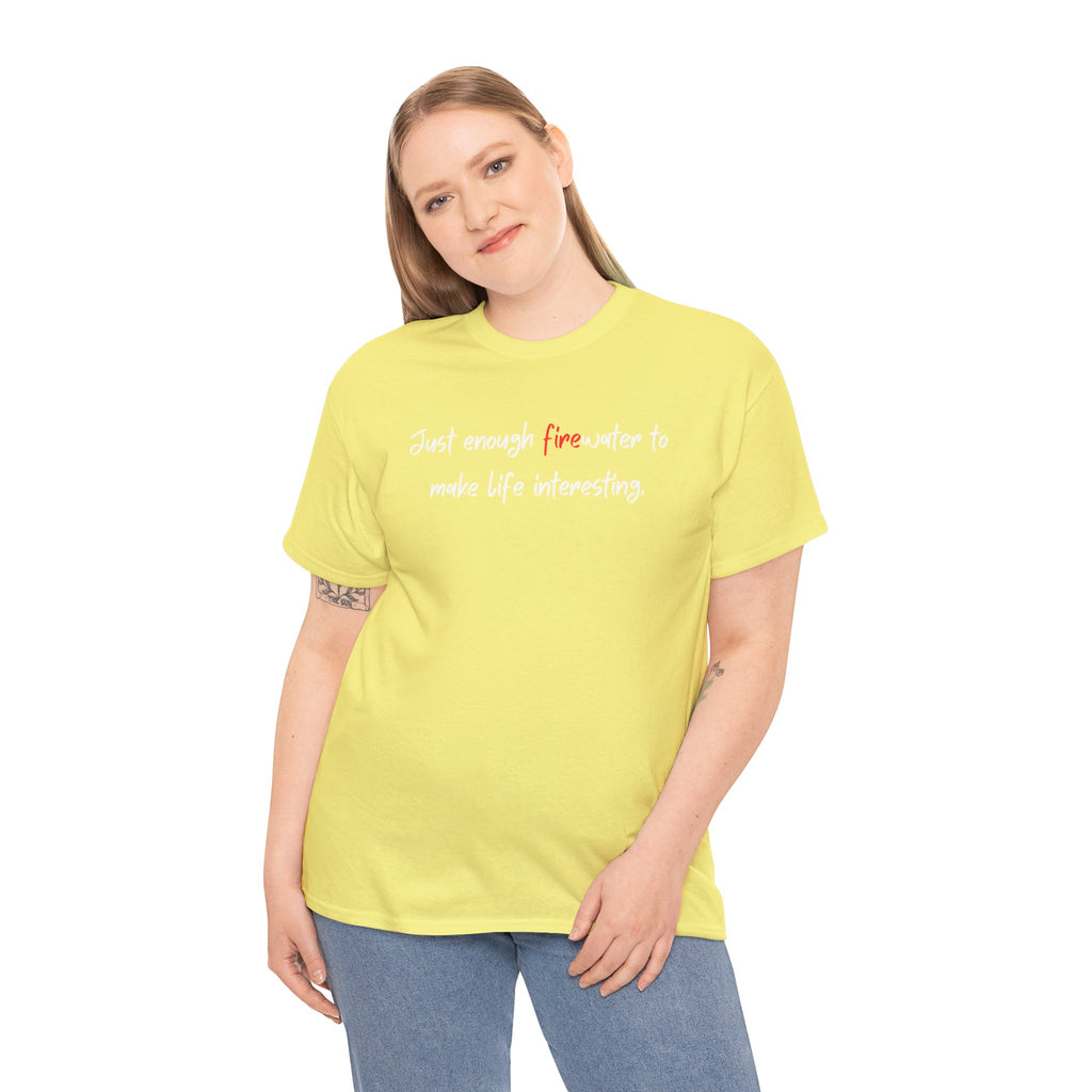 T-Shirt — Minimal 'fine' Chest Embroidered Graphic Tee
