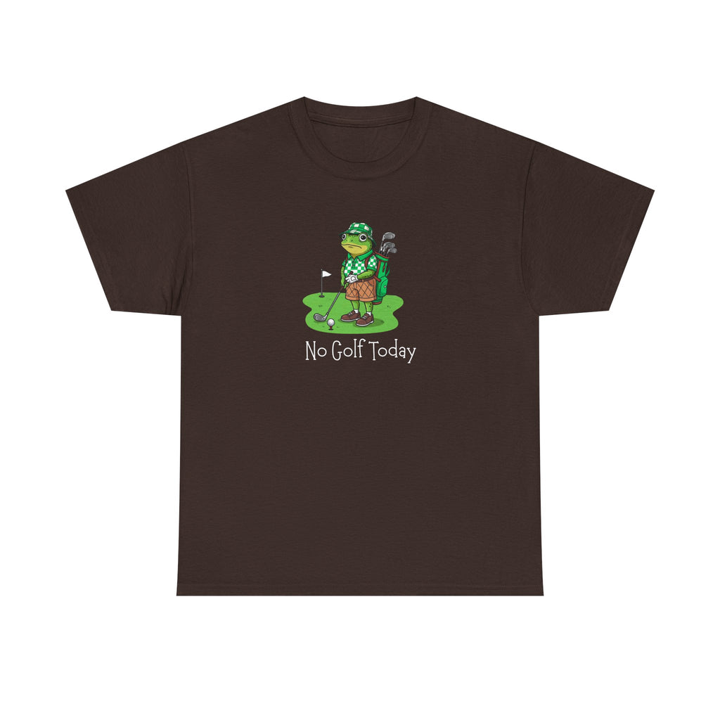 T-Shirt — Funny 'No Golf Today' Frog Golfer Graphic Tee