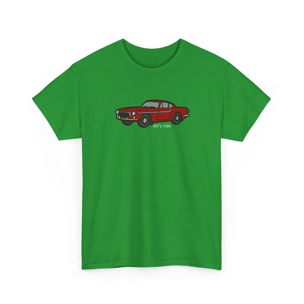 Classic Red Mustang Tee — "let's ride" Vintage Car T-Shirt