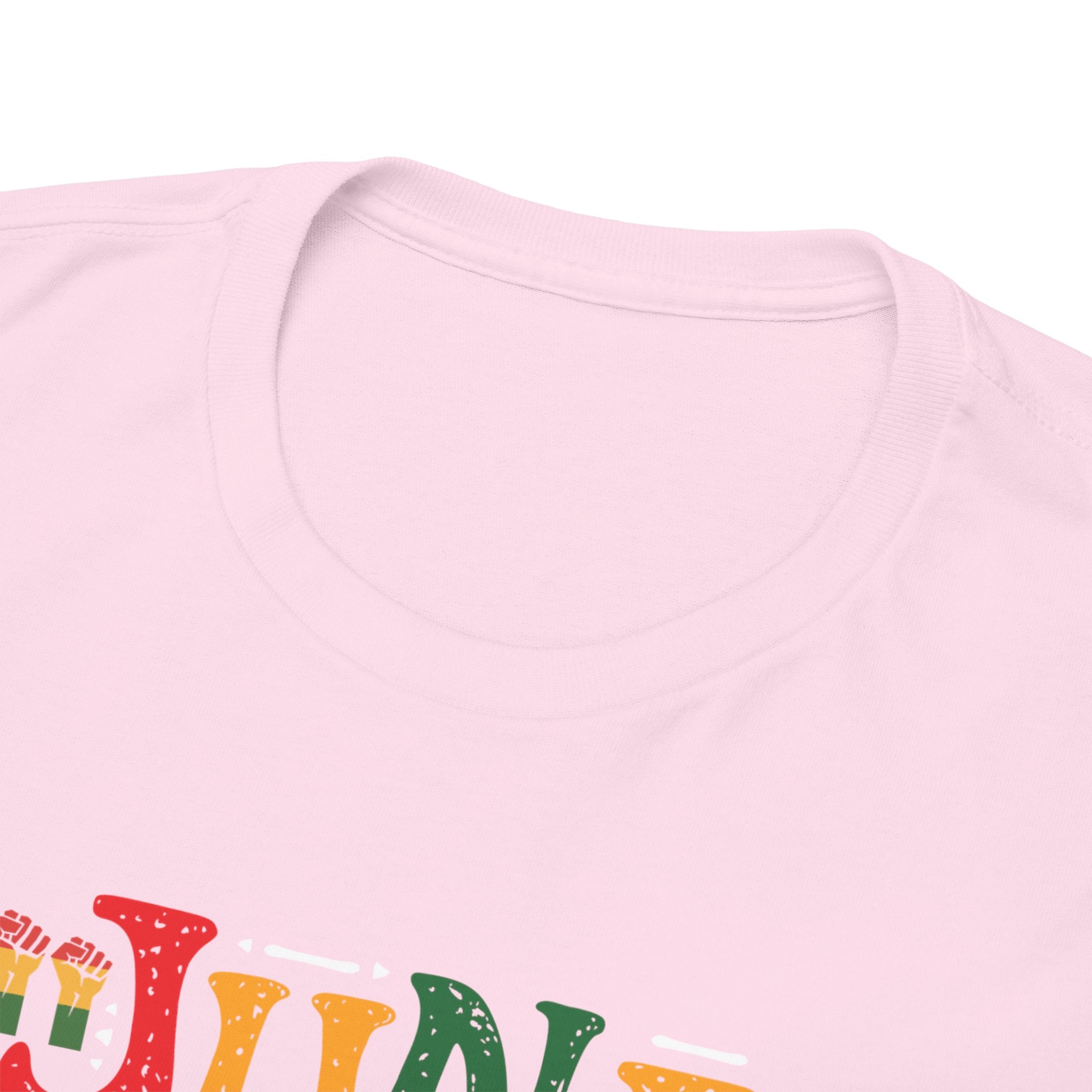 Juneteenth Graphic T-Shirt — Colorful Retro "Juneteenth" Tee (Jun 19 Celebration)