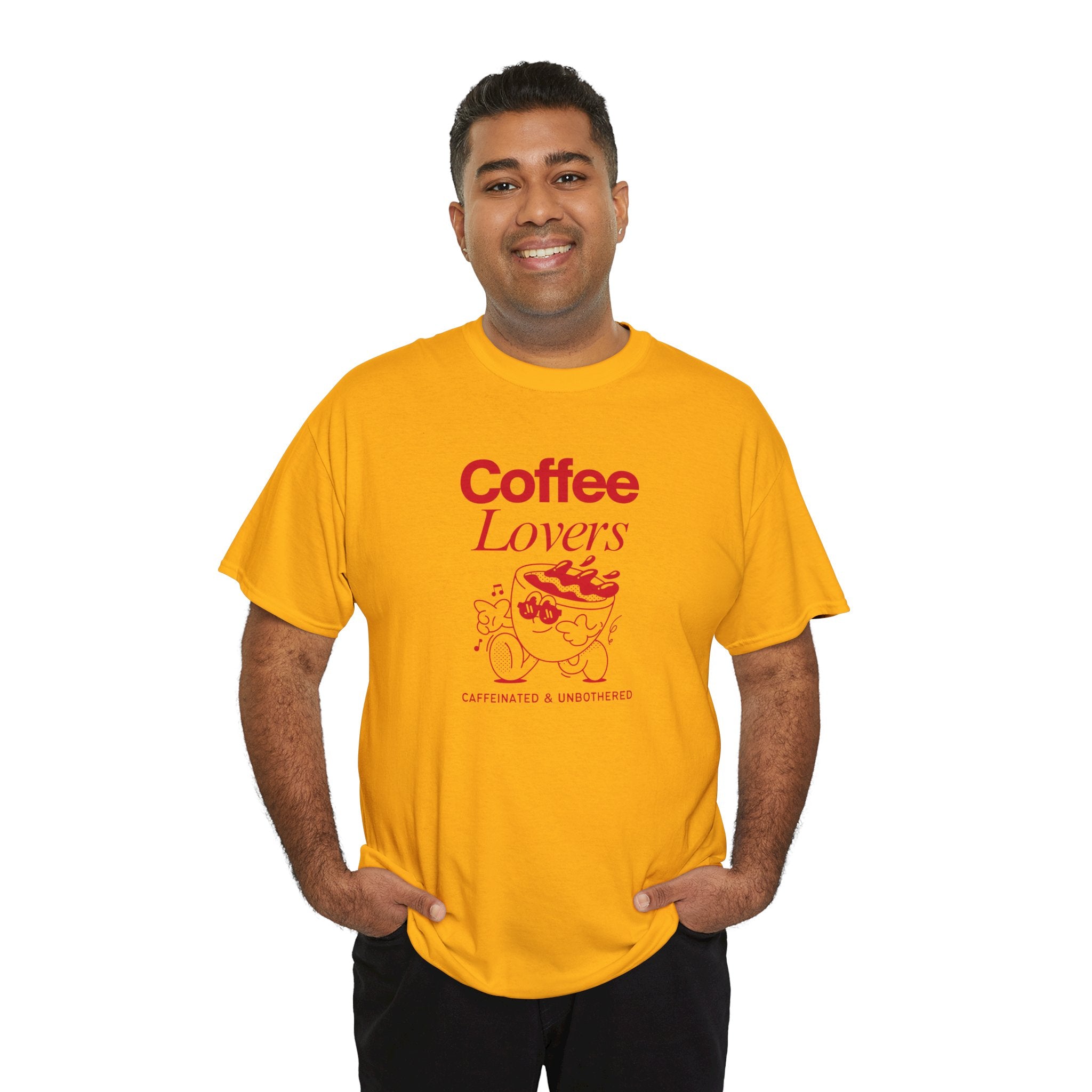 Coffee Lovers T-Shirt — Cute Red Coffee Cup Graphic Tee
