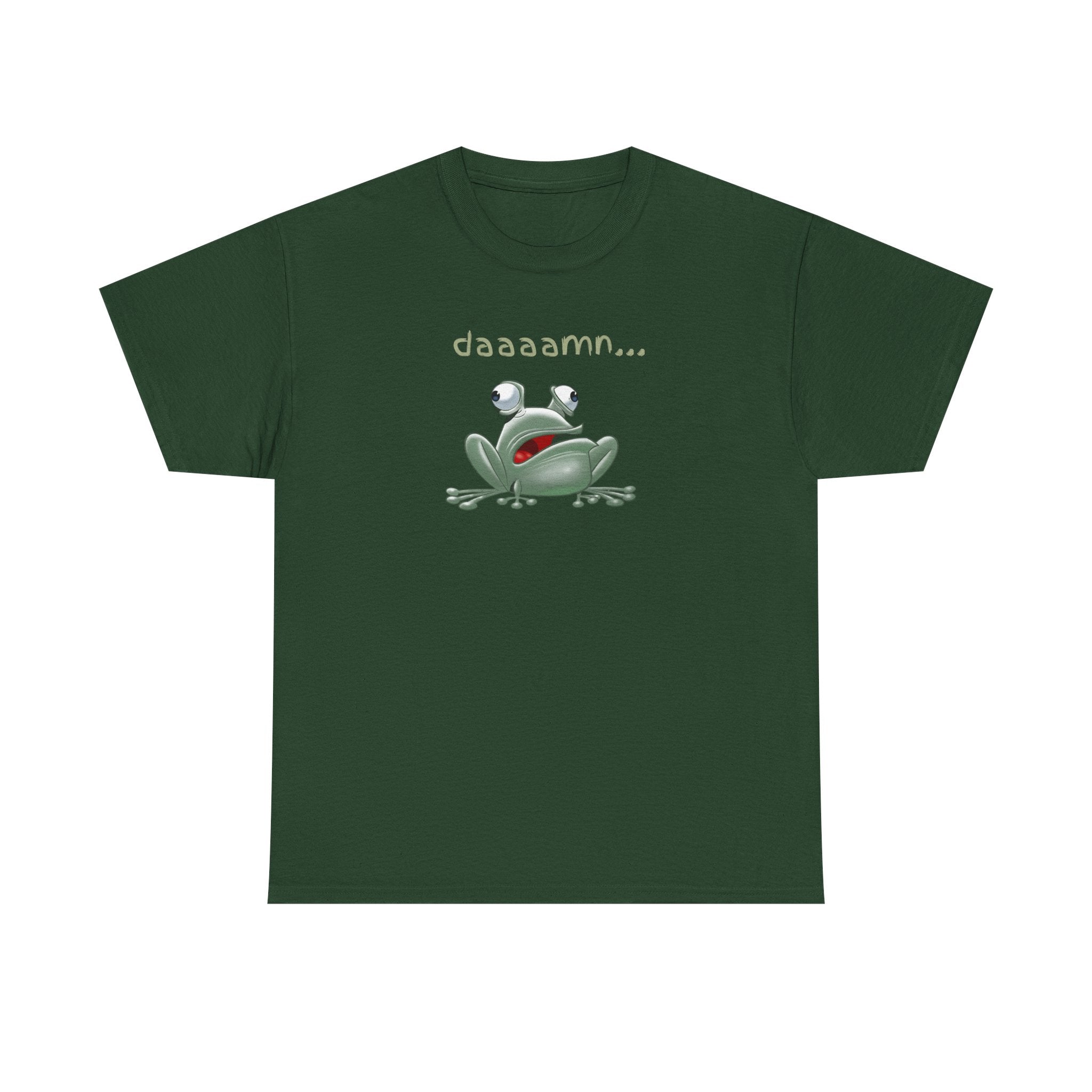 Frog "daaaamn..." T-Shirt — Funny Relaxed Frog Graphic Tee