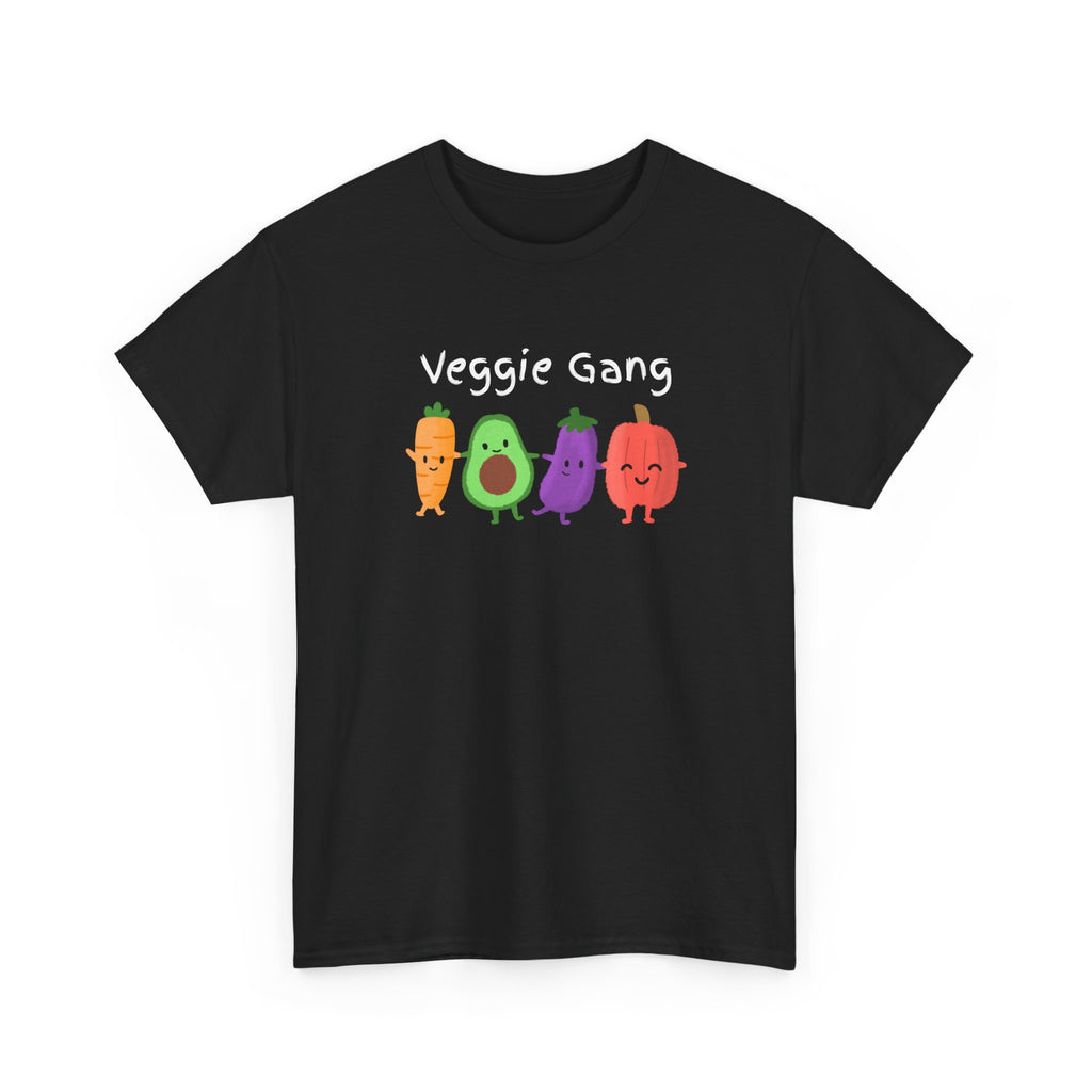 Veggie Gang T-Shirt – Cute Cartoon Avocado, Carrot, Eggplant & Pepper Tee