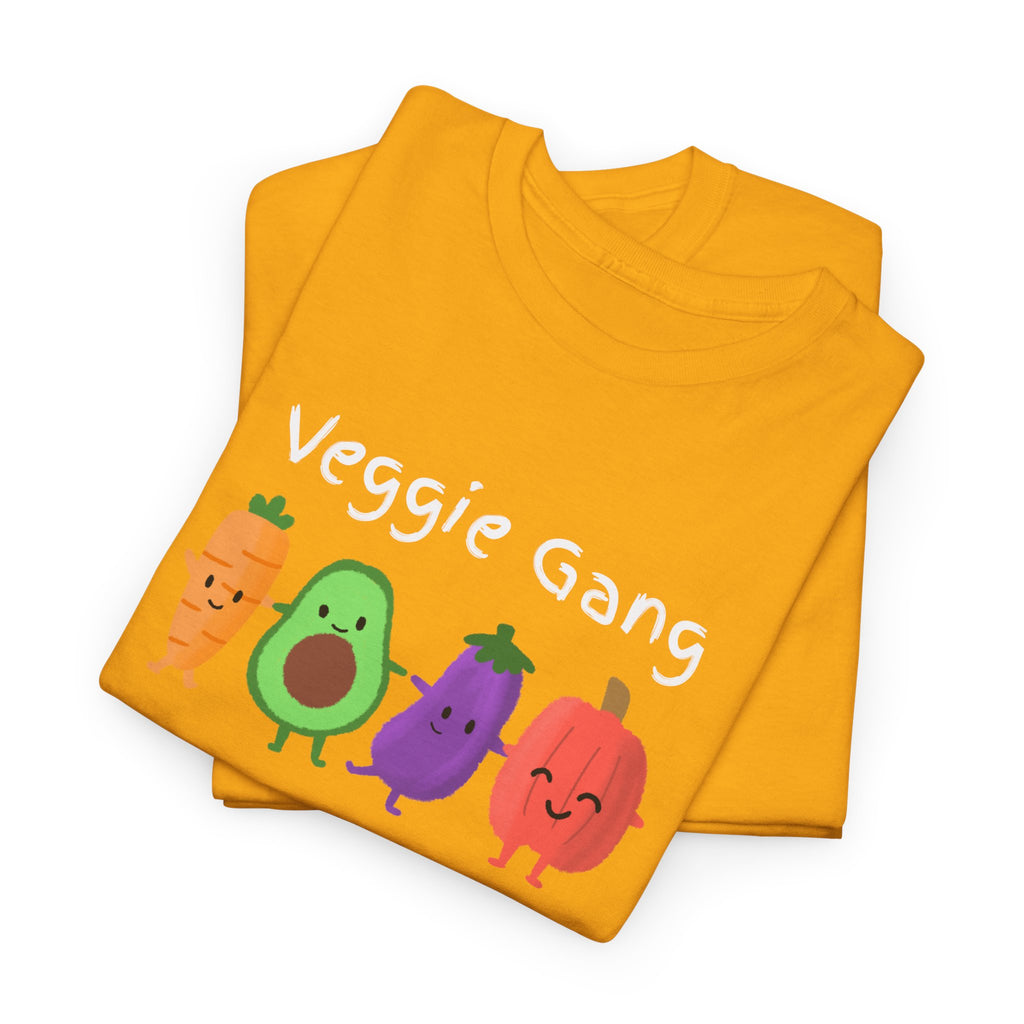 Veggie Gang T-Shirt – Cute Cartoon Avocado, Carrot, Eggplant & Pepper Tee