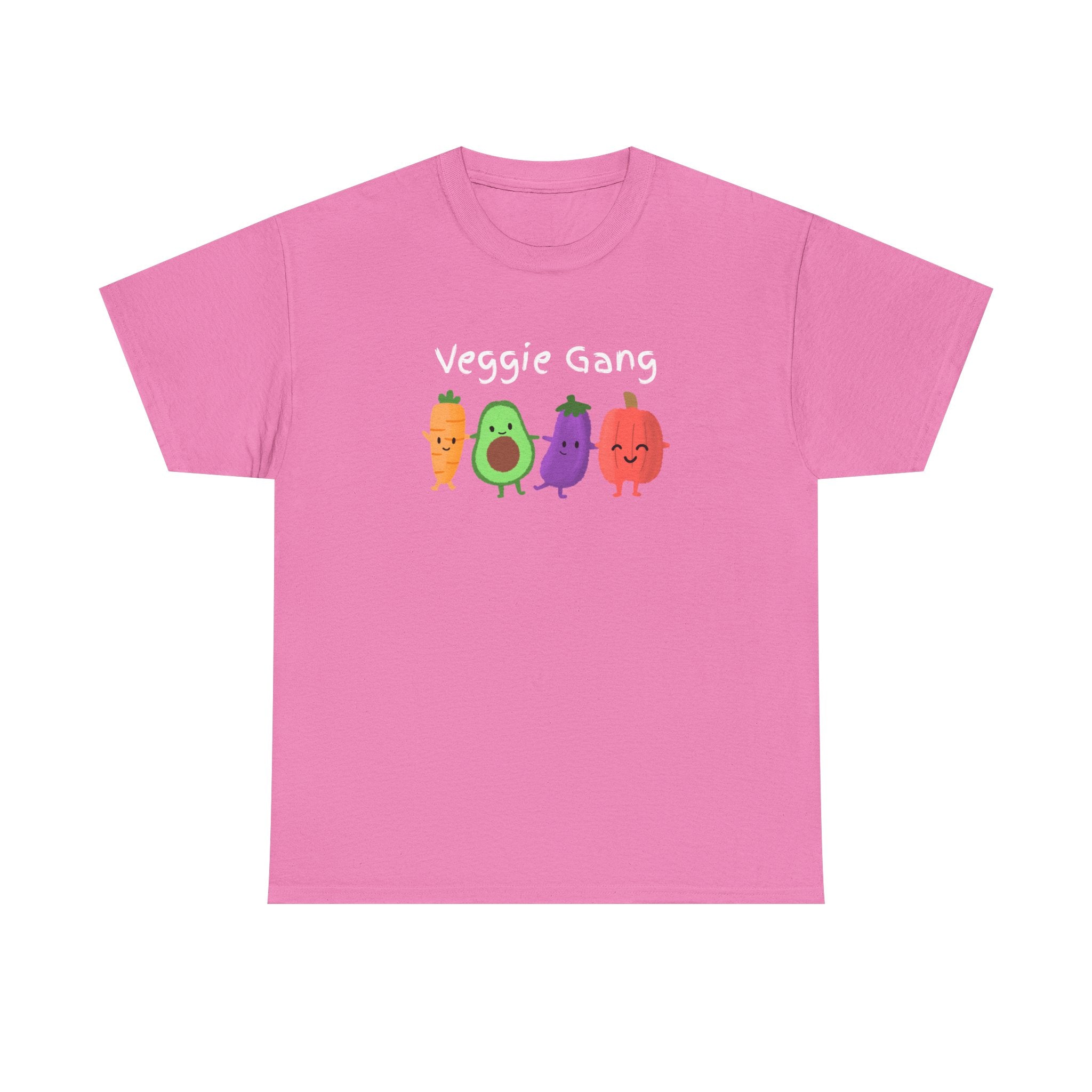 Veggie Gang T-Shirt – Cute Cartoon Avocado, Carrot, Eggplant & Pepper Tee