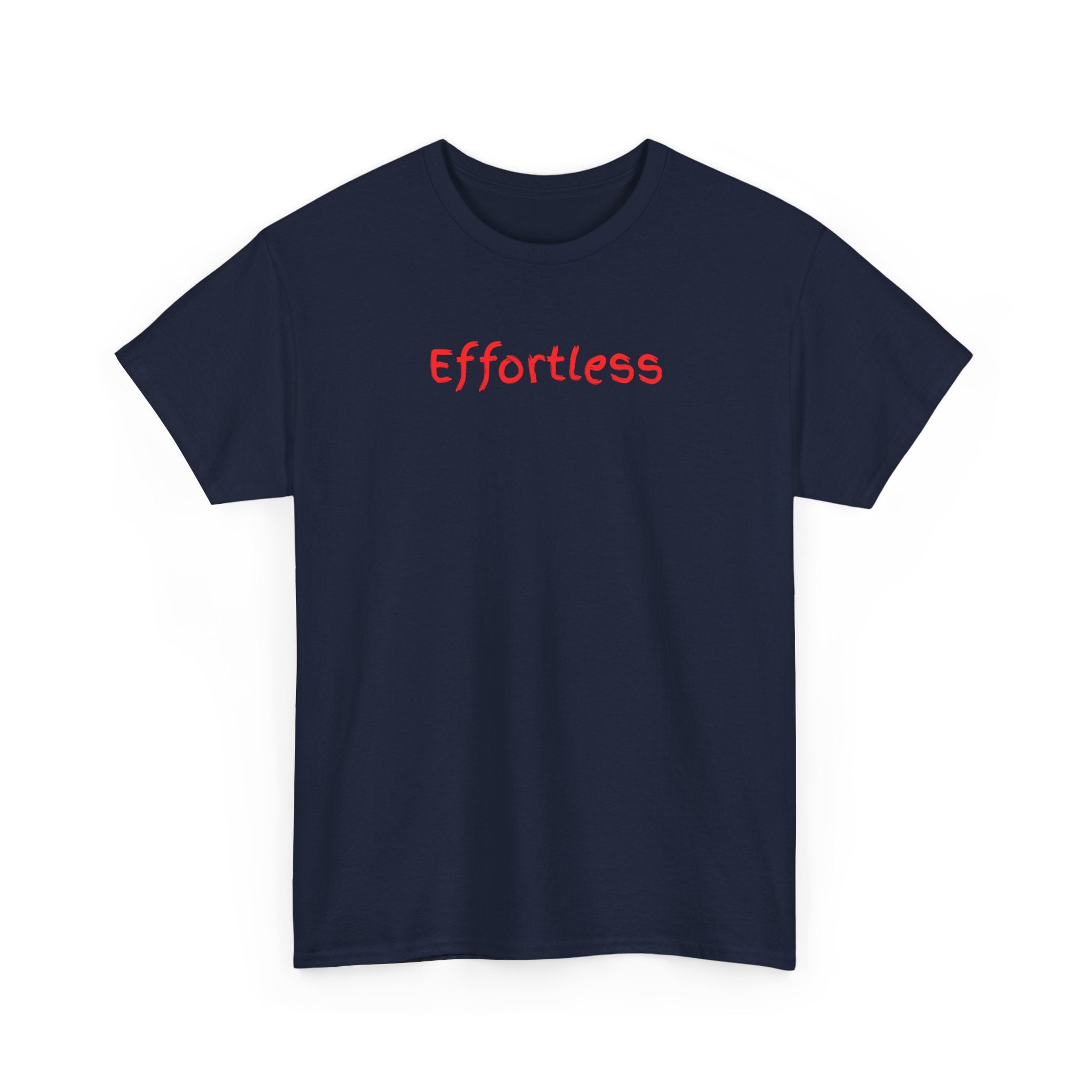 Effortless Tee — Minimal Red Script Graphic T-Shirt