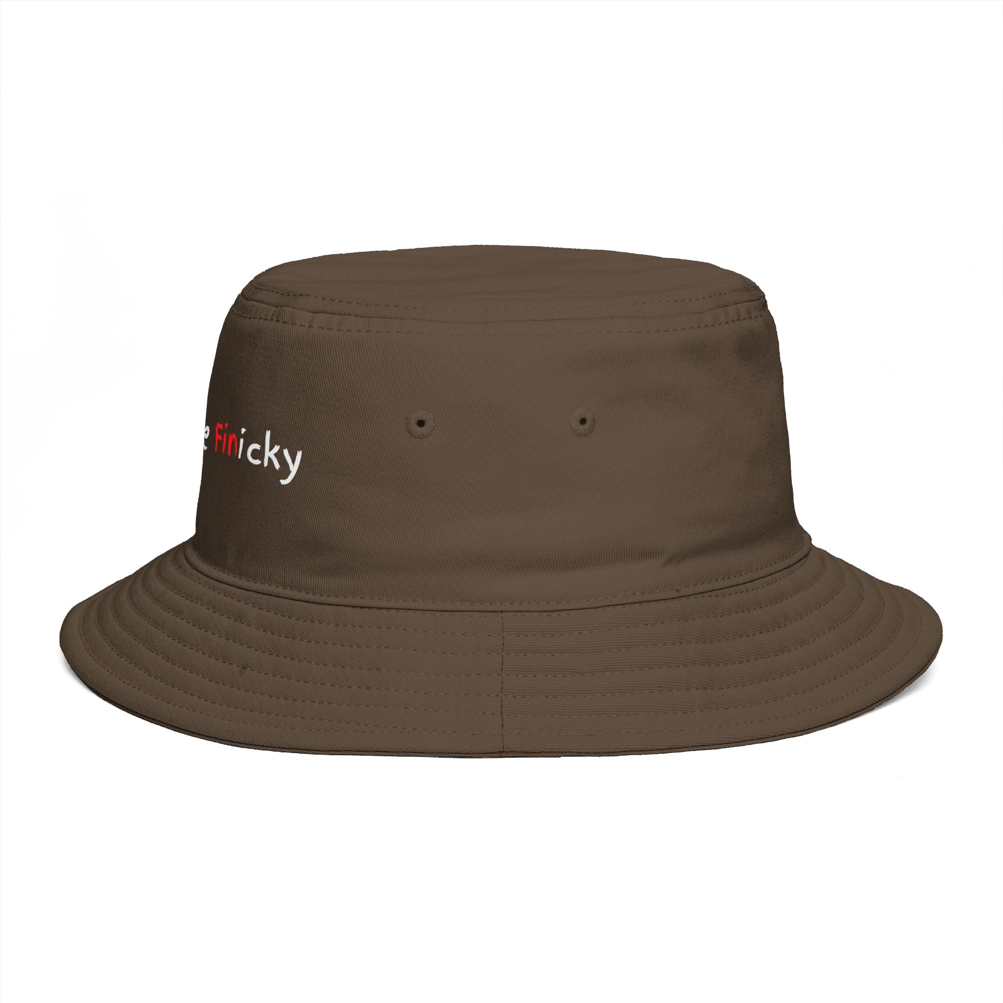 Bucket Hat — 'Outside Be Finicky' Embroidered Outdoor Statement Hat