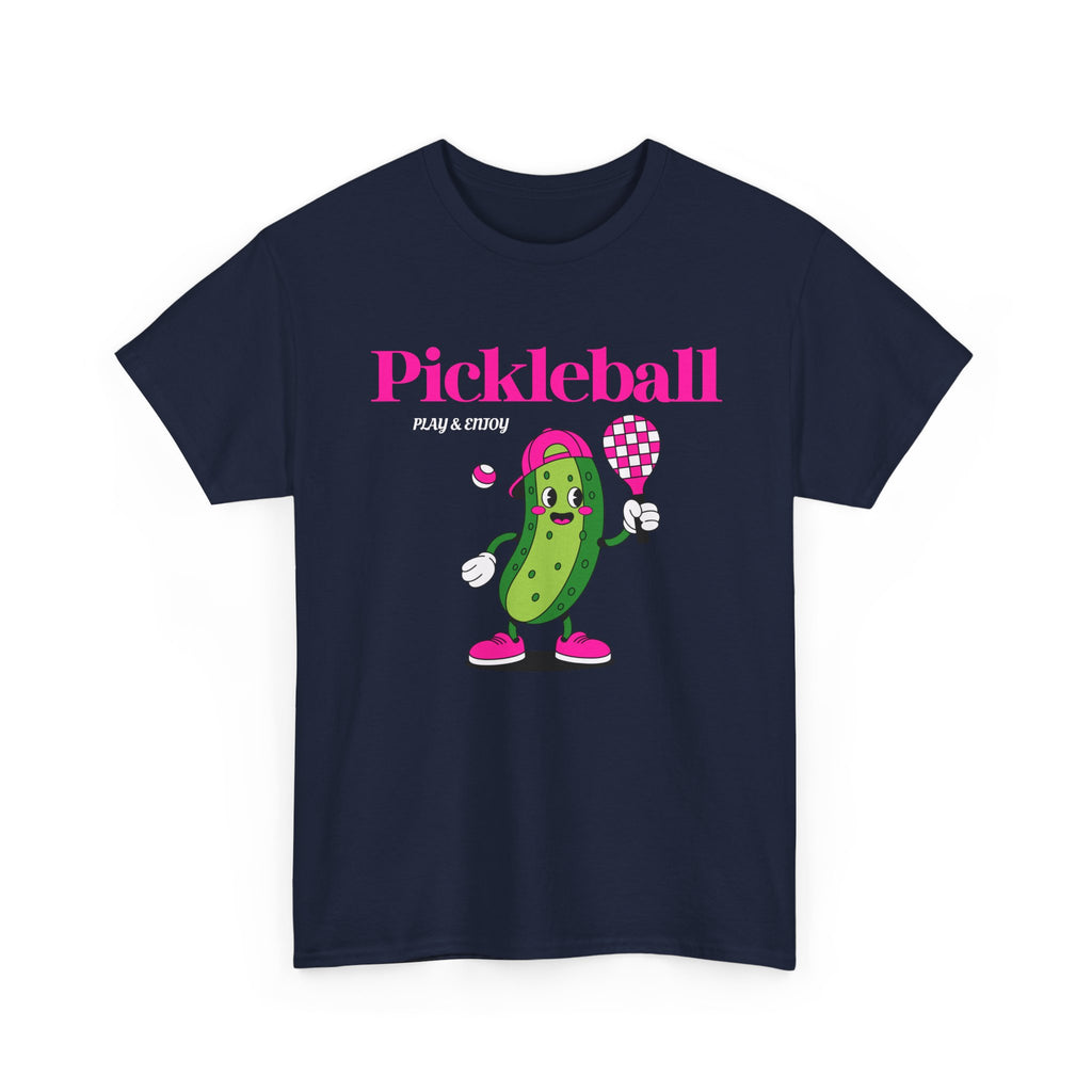Pickleball Pickle Mascot Tee — Play & Enjoy Graphic T-Shirt