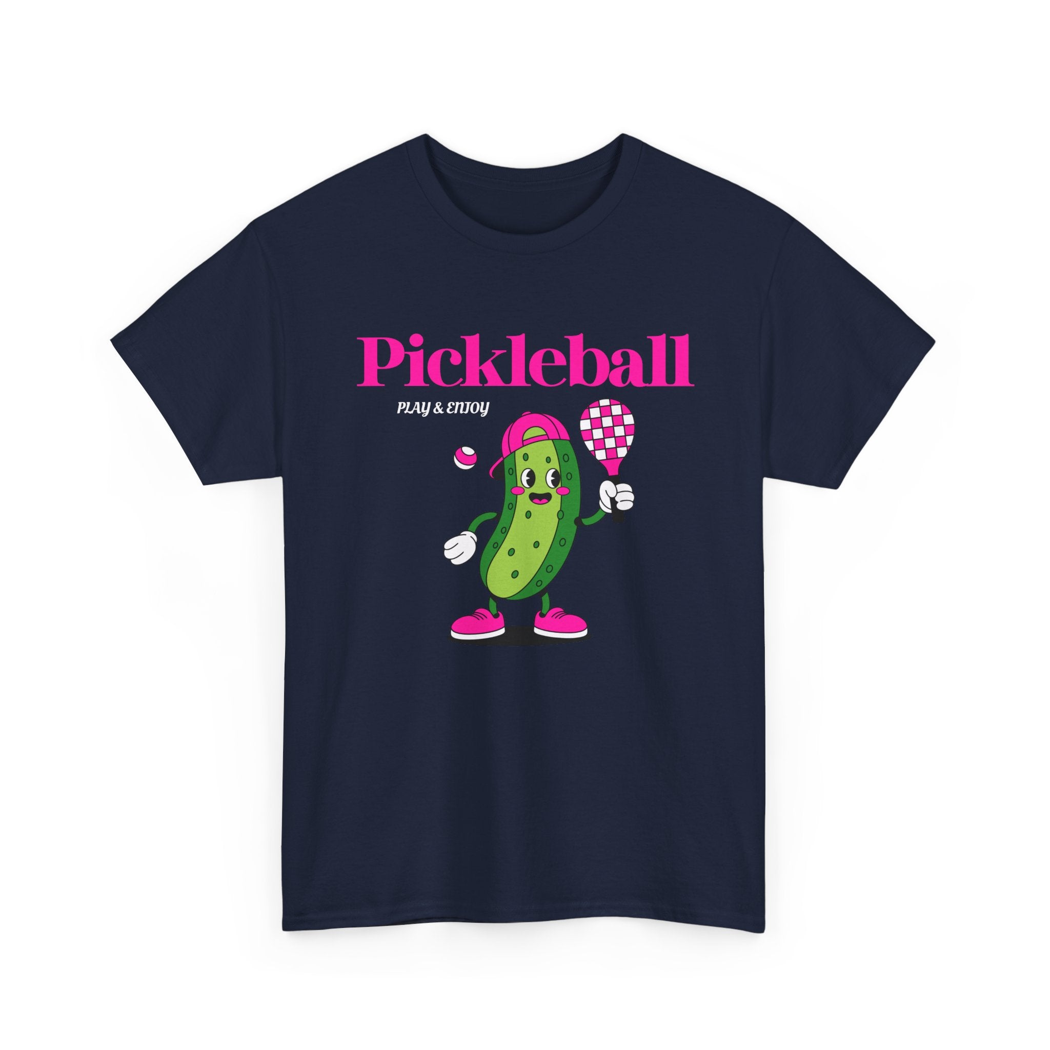 Pickleball Pickle Mascot Tee — Play & Enjoy Graphic T-Shirt