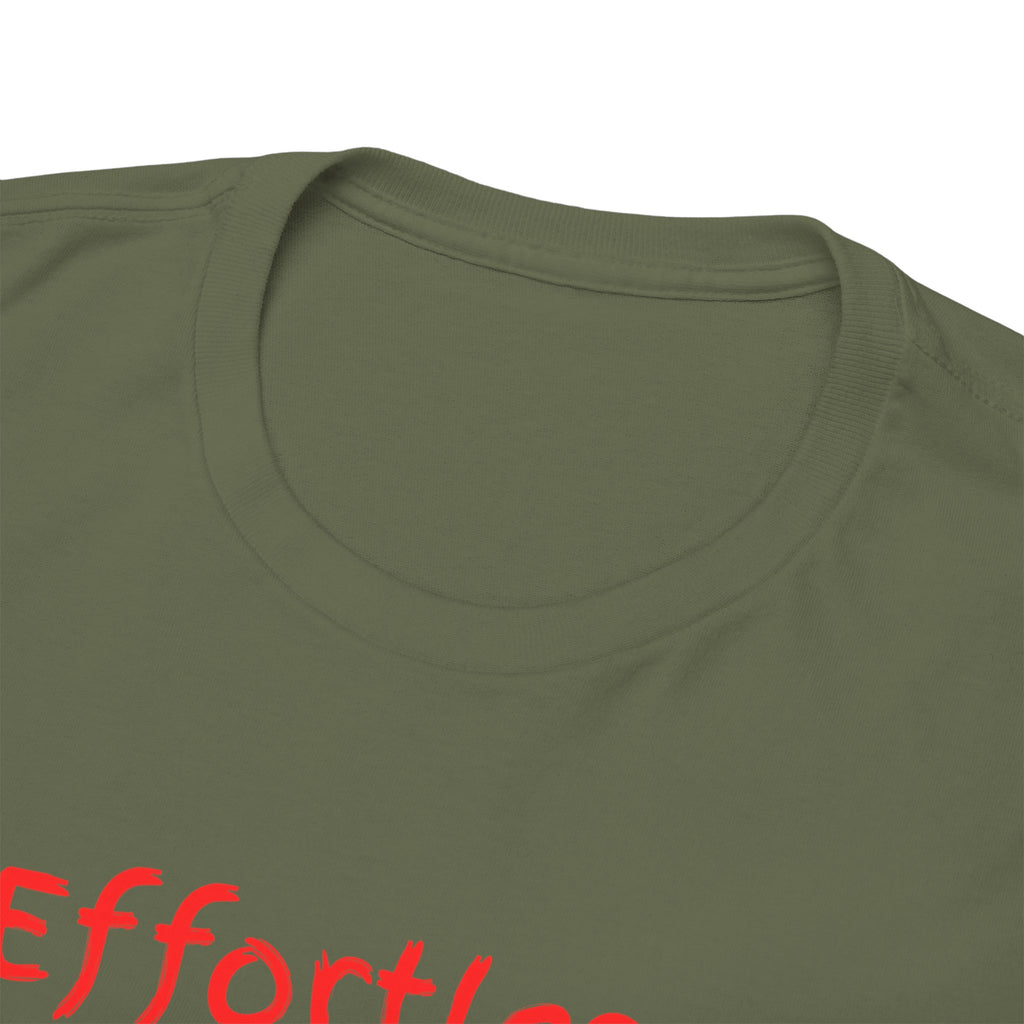 Effortless Tee — Minimal Red Script Graphic T-Shirt