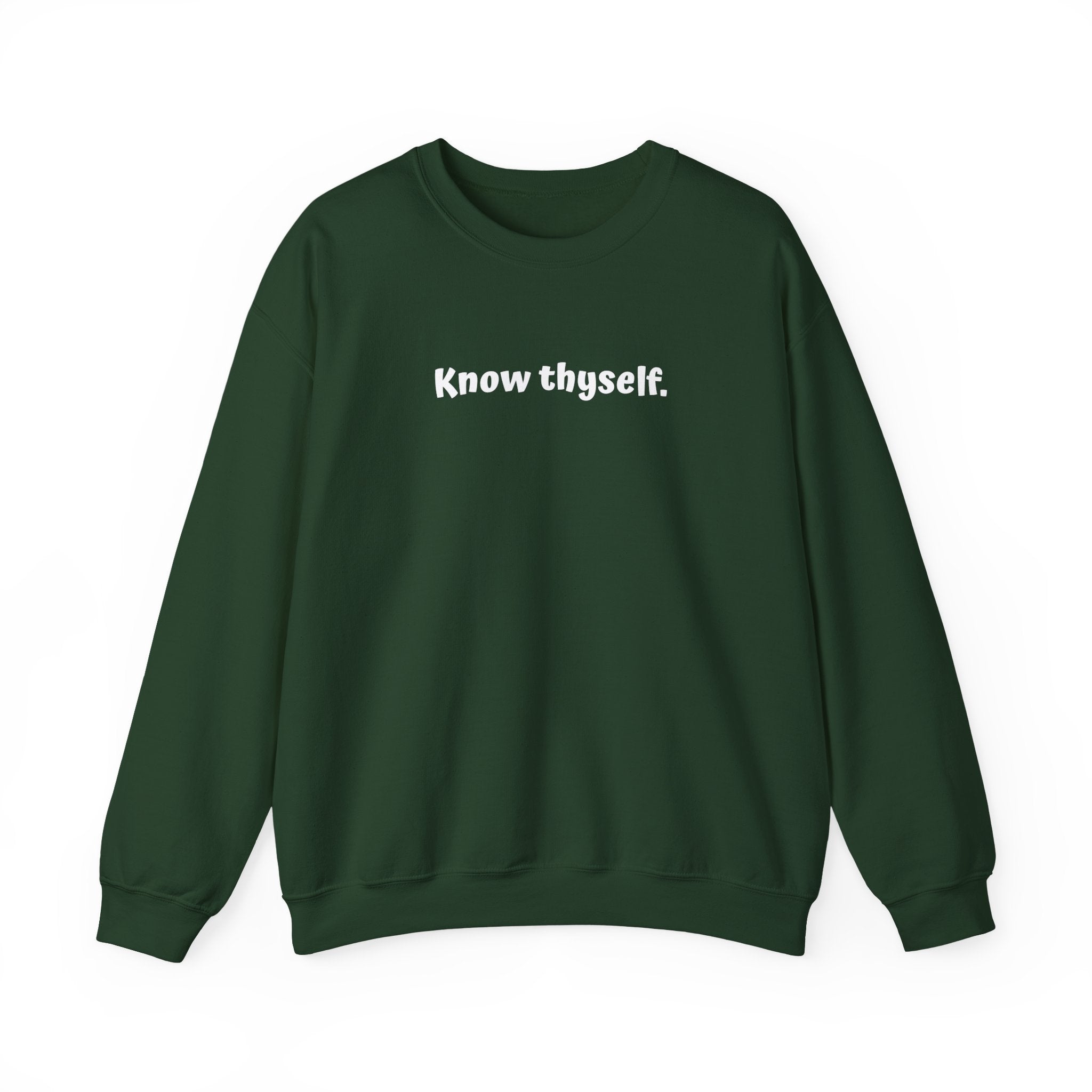 Know Thyself Crewneck Sweatshirt — Minimalist Inspirational Sweatshirt