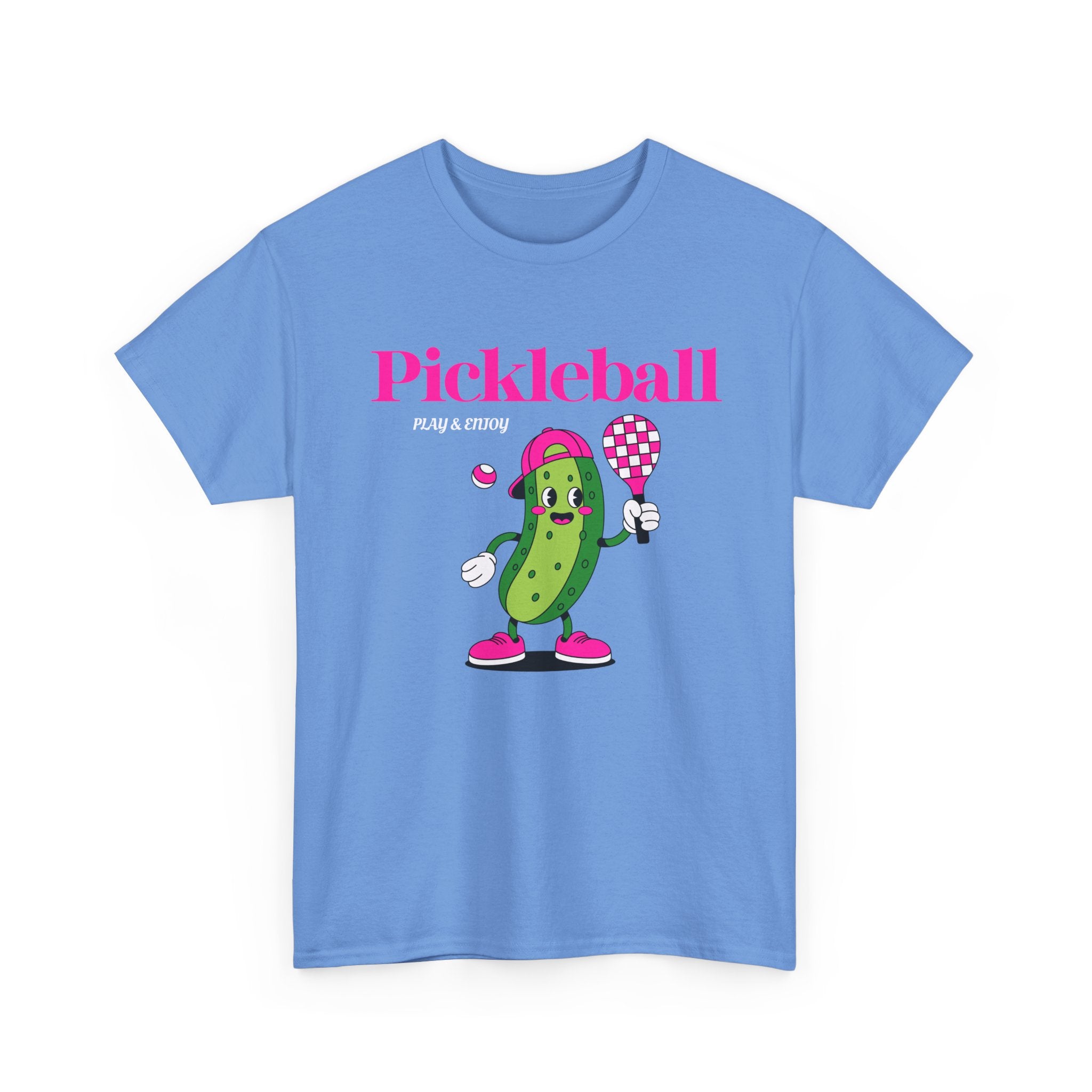 Pickleball Pickle Mascot Tee — Play & Enjoy Graphic T-Shirt