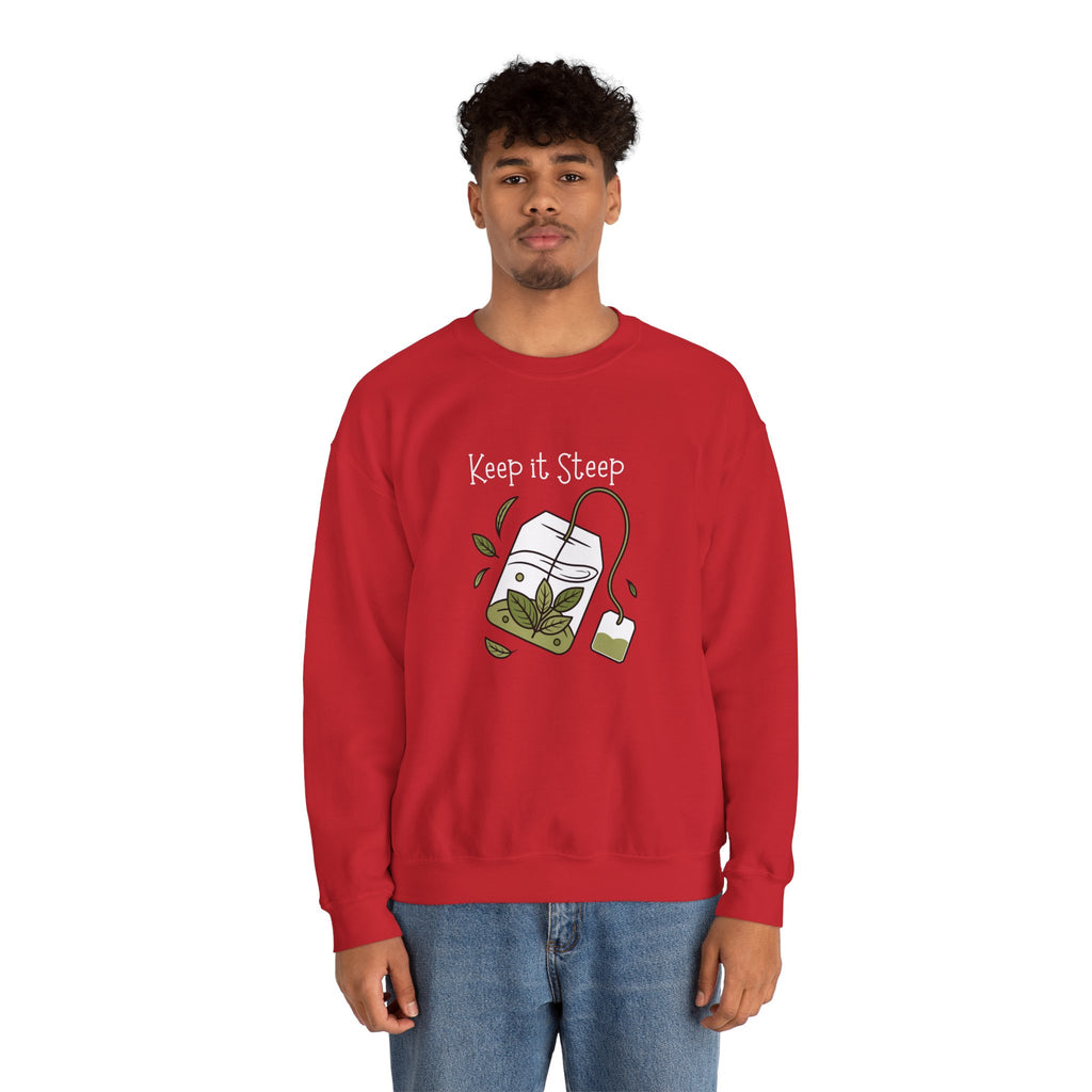 Crewneck Sweatshirt — Herbal Tea Bag Illustration | Cozy Botanical Gift