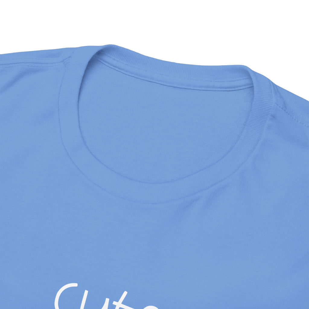 Cute Script T‑Shirt — Minimalist Casual Tee with 'Cute' Chest Print