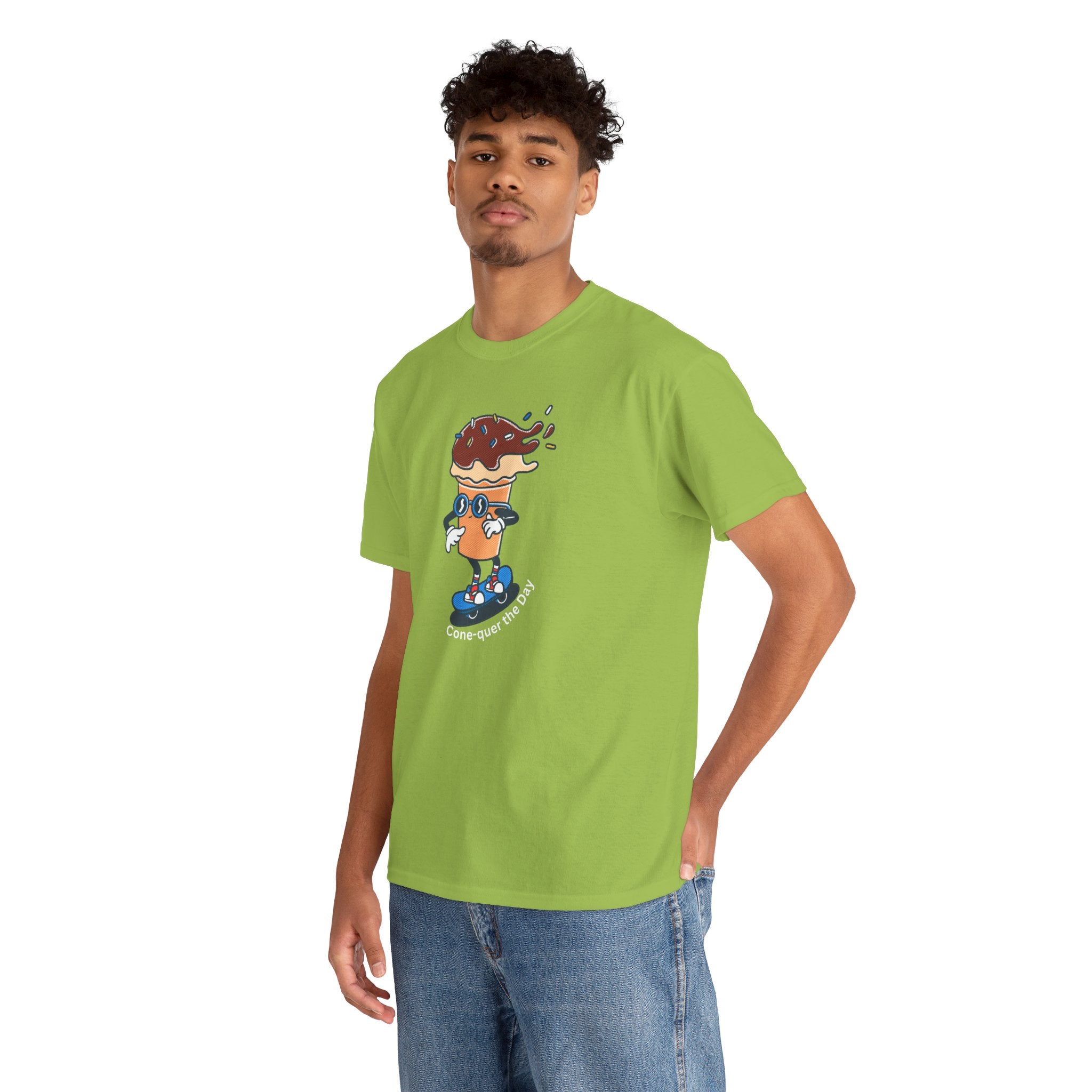 Donut Skateboard Cartoon Tee — "Can’t Stop Me" Graphic T-Shirt