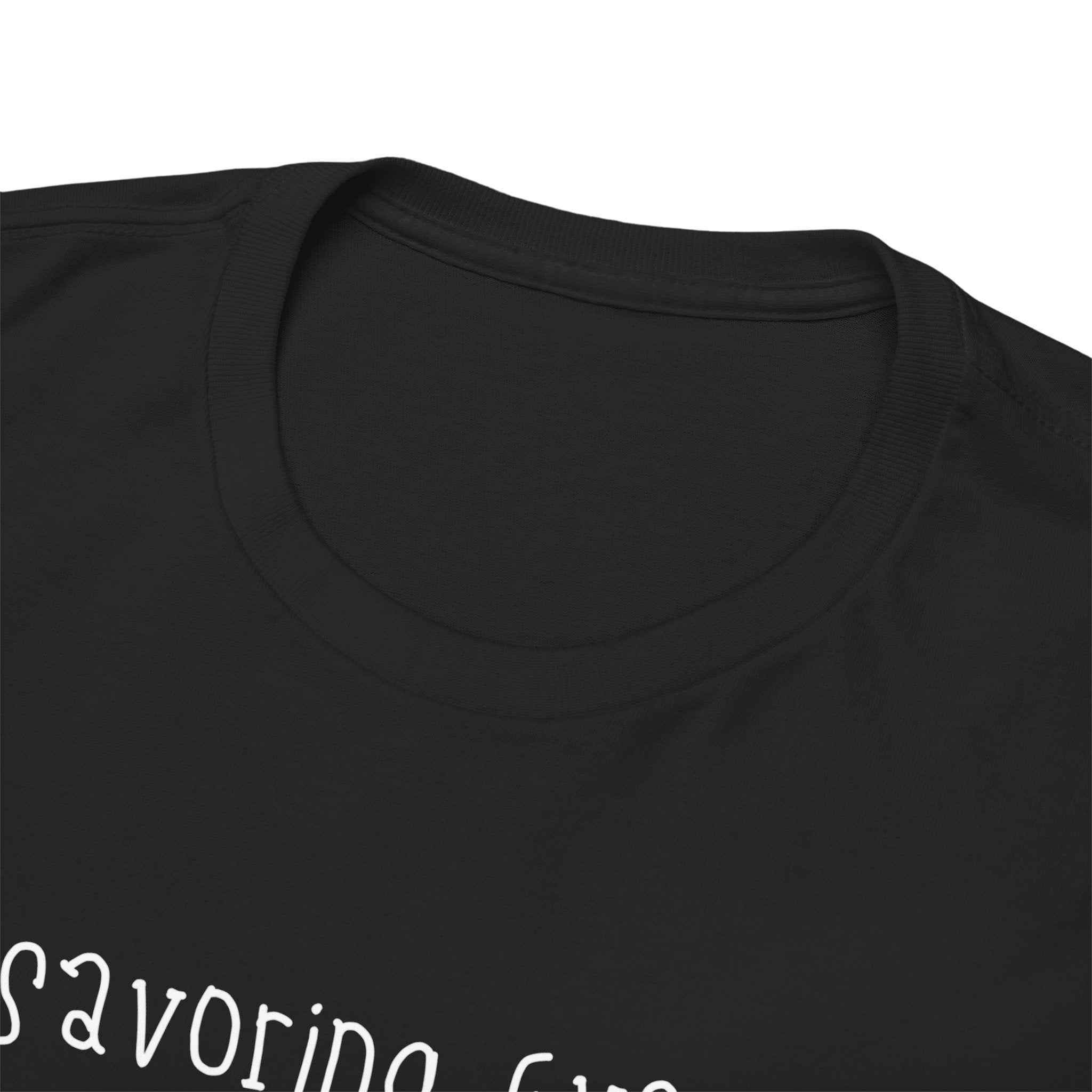 Savoring Every Moment Tee — Minimal Inspirational Black T-Shirt