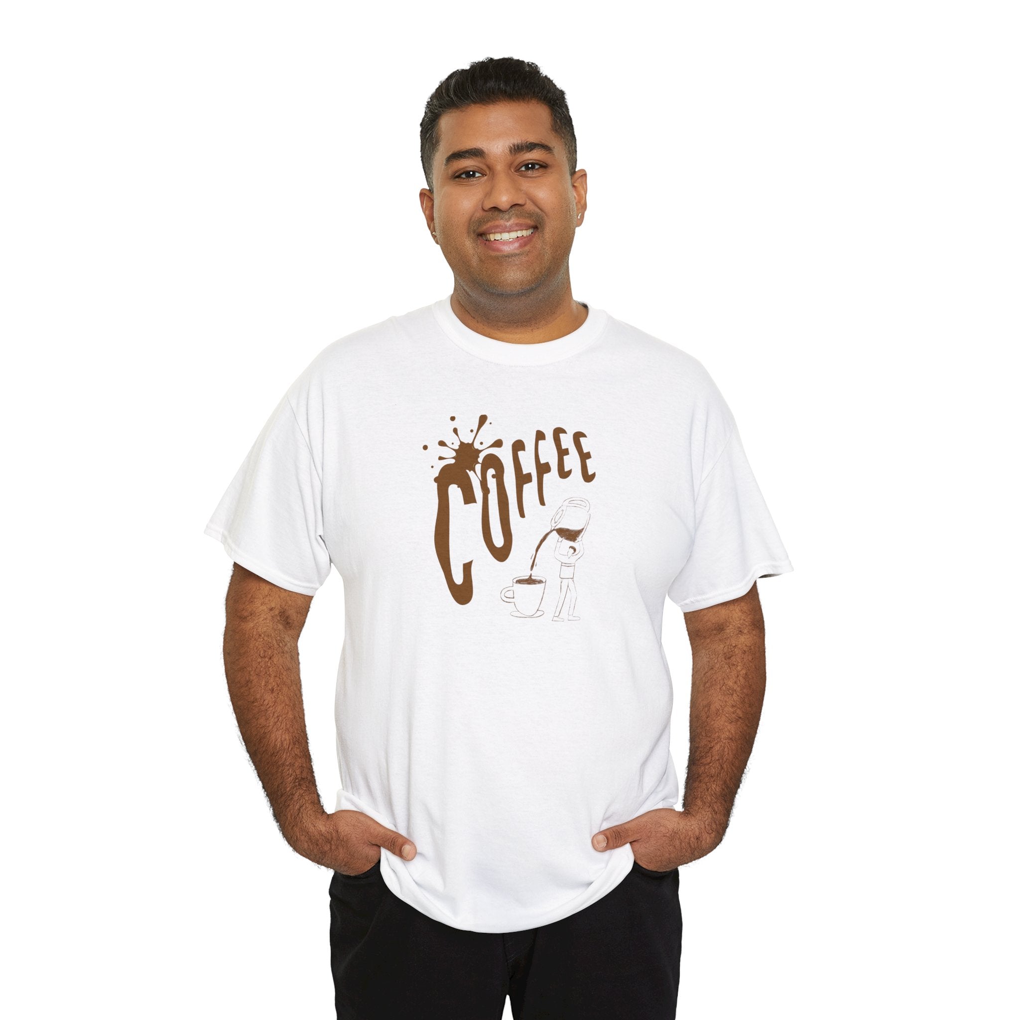 Coffee Splash T‑Shirt — Retro Coffee Typography Tee