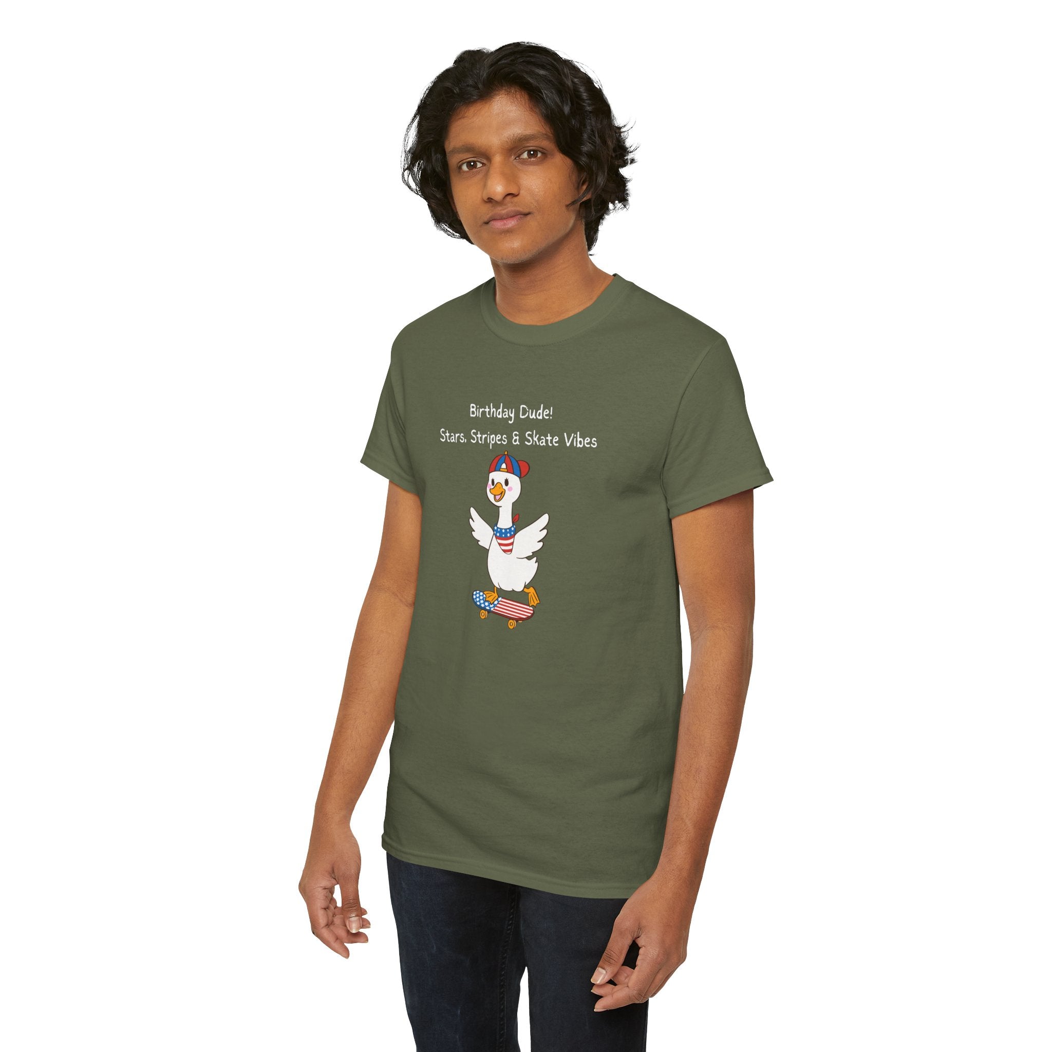 Birthday Dude! Stars, Stripes & Skate Vibes Tee