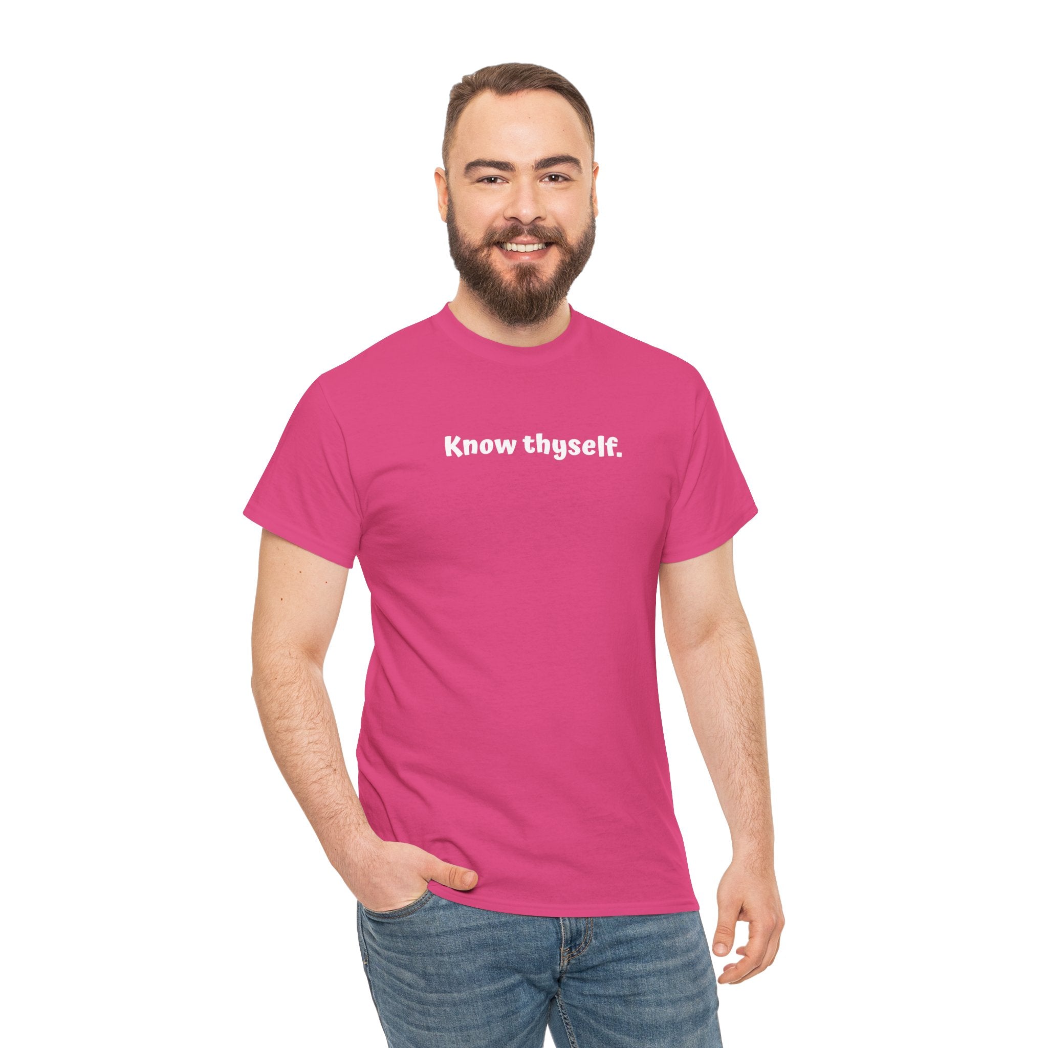 Know Thyself T-Shirt — Minimalist Affirmation Tee