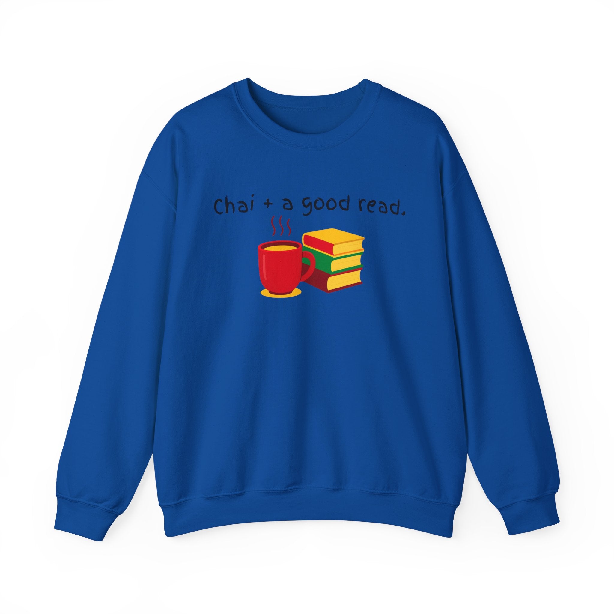 Cozy Reading Sweatshirt — "Chai + a Good Read" Crewneck