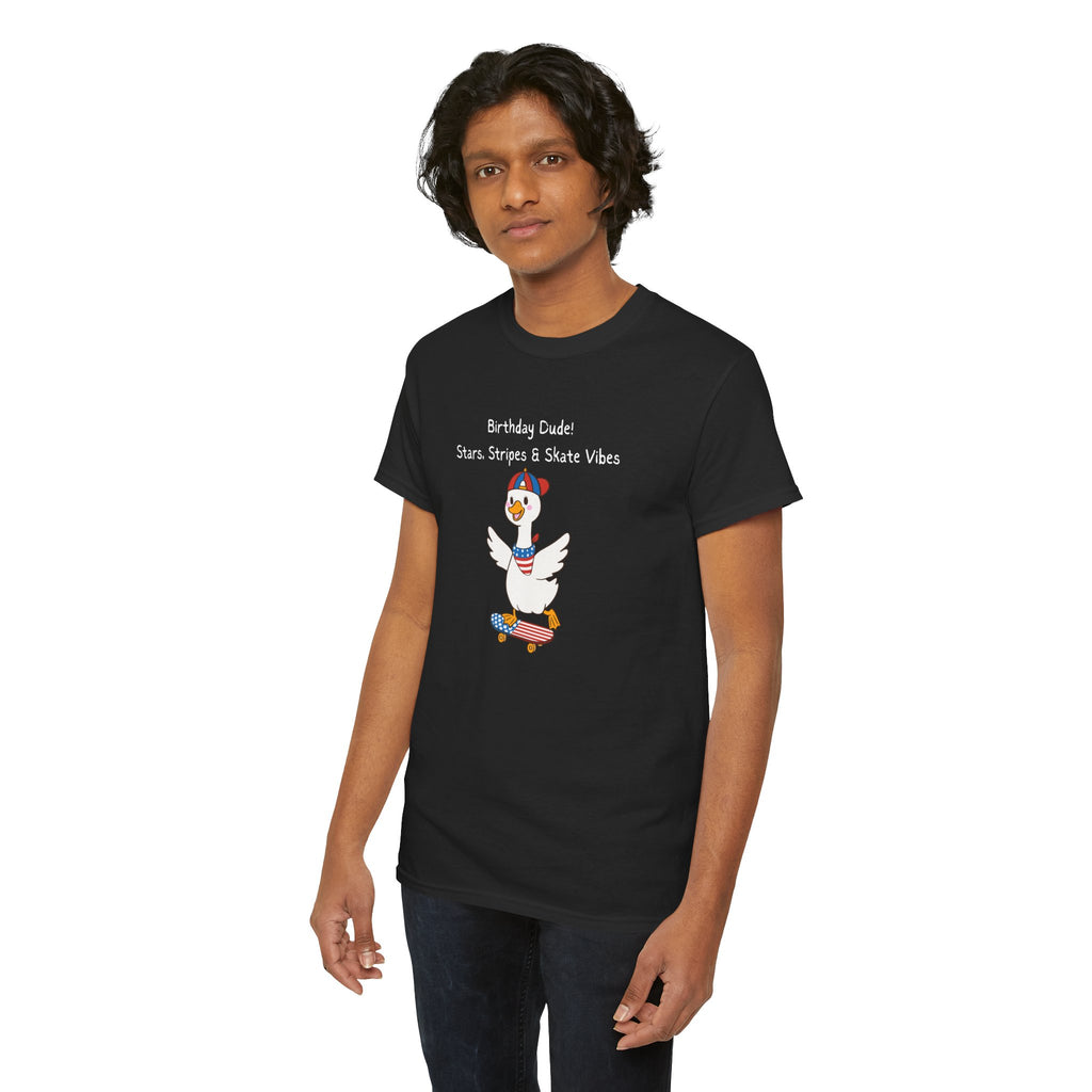 Birthday Dude! Stars, Stripes & Skate Vibes Tee