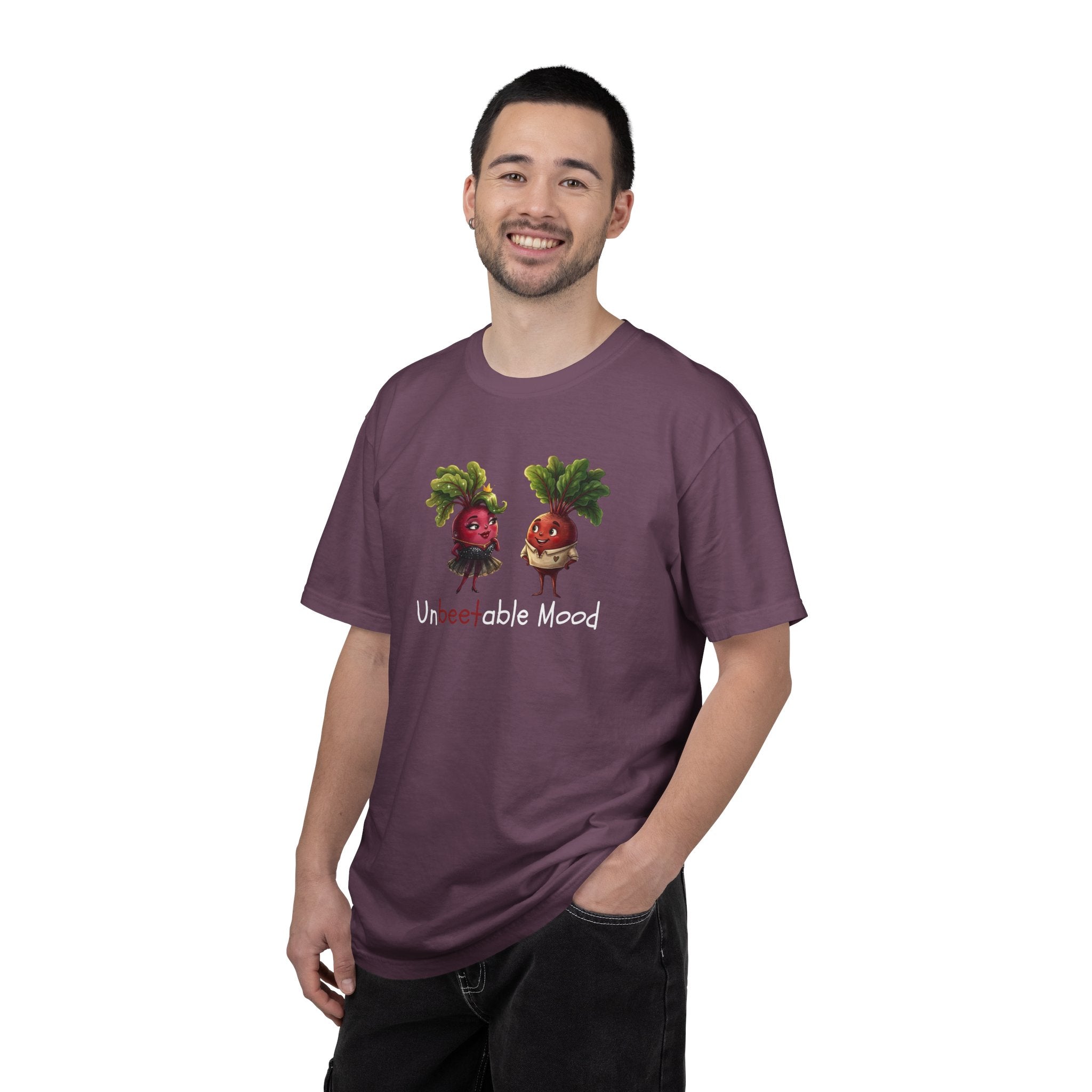 Unbeetable Mood T-Shirt — Cute Beet Characters Veggie Pun Tee